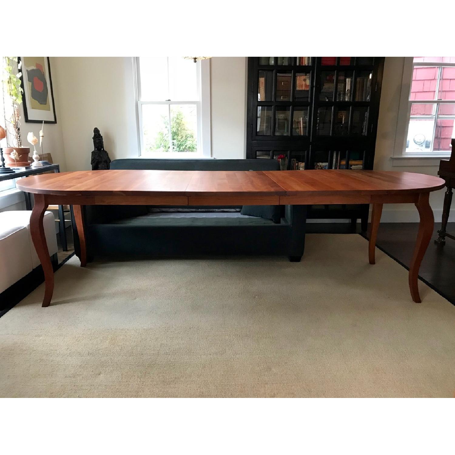 Crate & Barrel Dancer Round Extension Dining Table - image-6