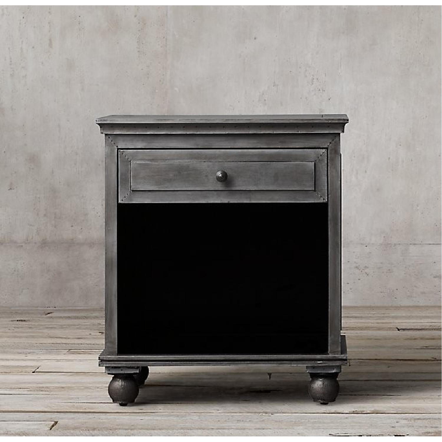 Restoration Hardware Annecy MetalWrapped Nightstand AptDeco