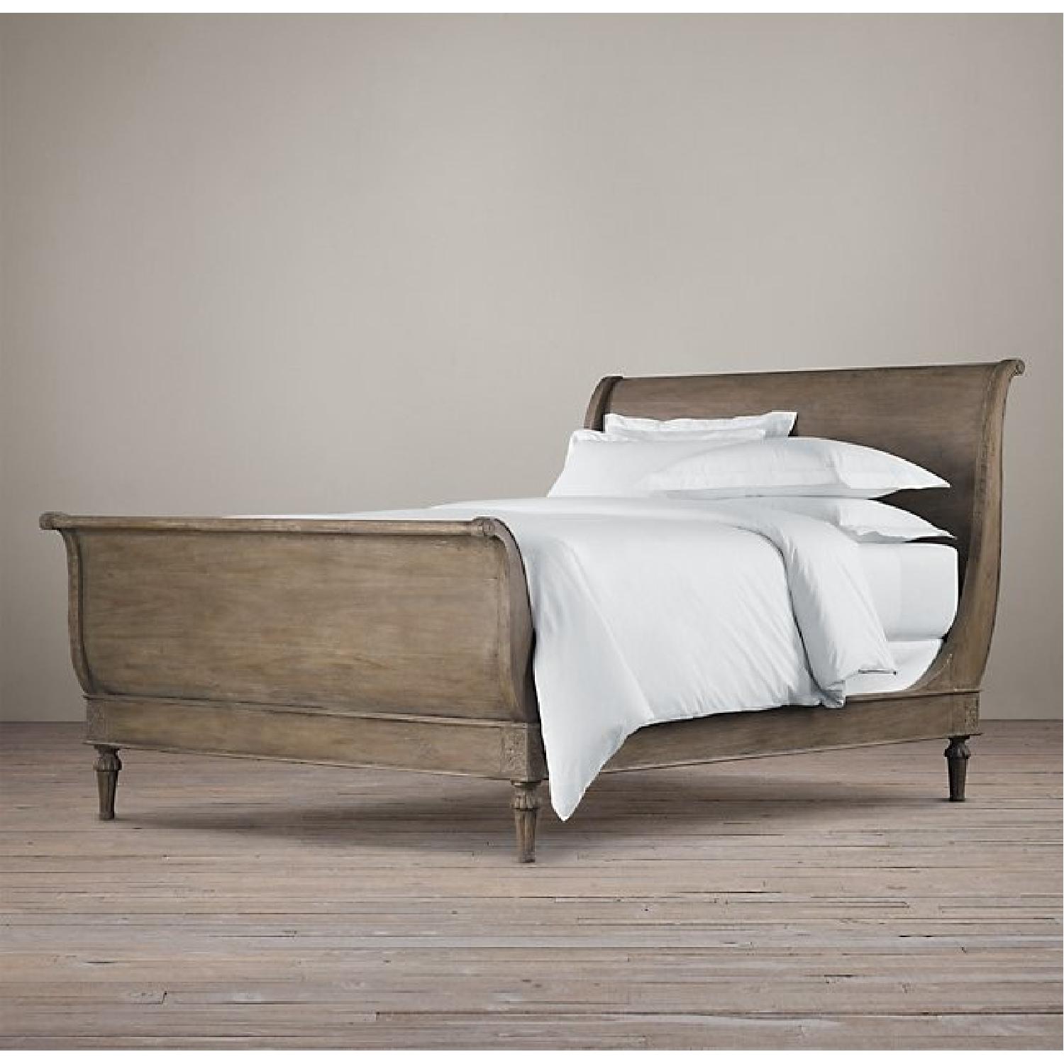 Restoration Hardware Queen Empire Rosette Sleigh Bed - image-1
