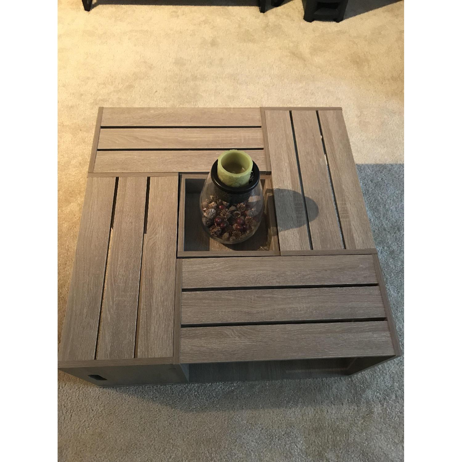 Furniture of America The Crate Coffee Table w/ Open Shelf - image-2