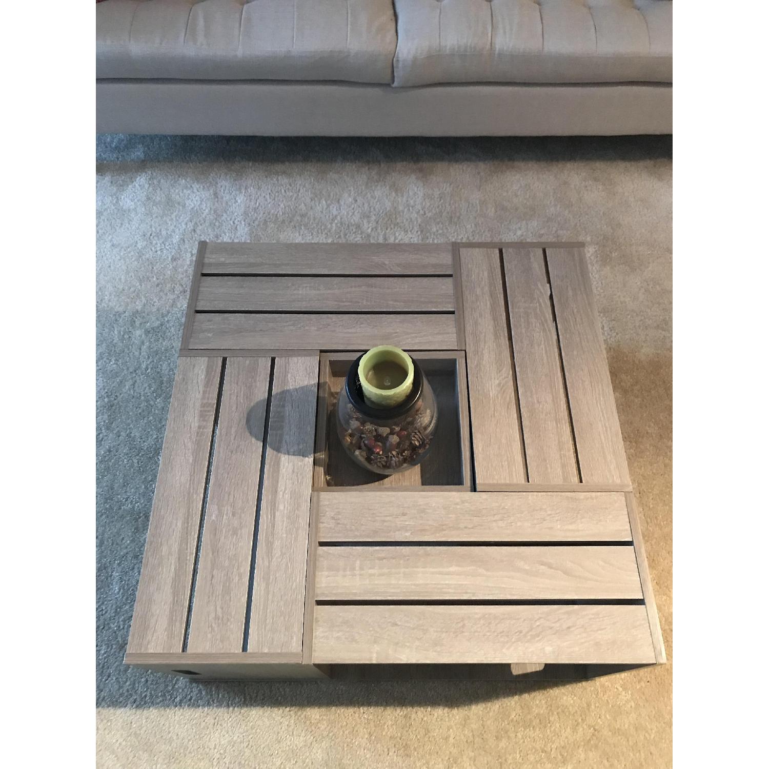 Furniture of America The Crate Coffee Table w/ Open Shelf - image-3