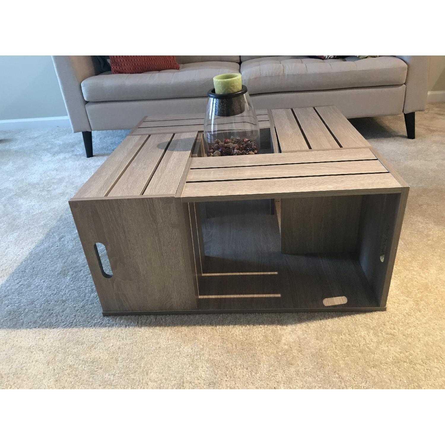 Furniture of America The Crate Coffee Table w/ Open Shelf - image-4