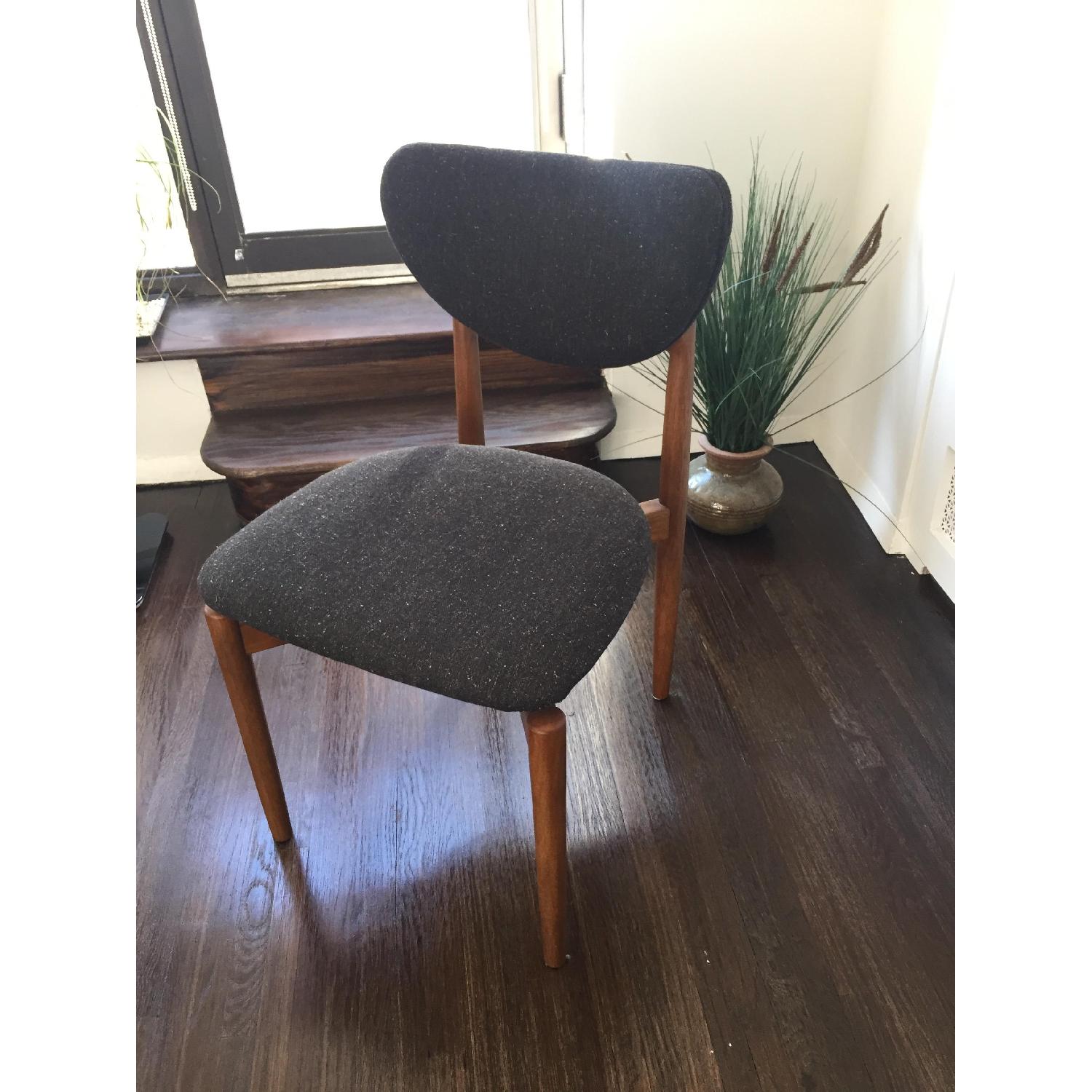 West Elm Dane Dining Chair in Asphalt Tweed AptDeco