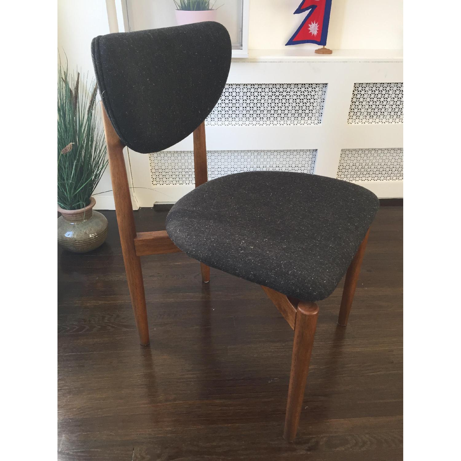 West Elm Dane Dining Chair in Asphalt Tweed AptDeco