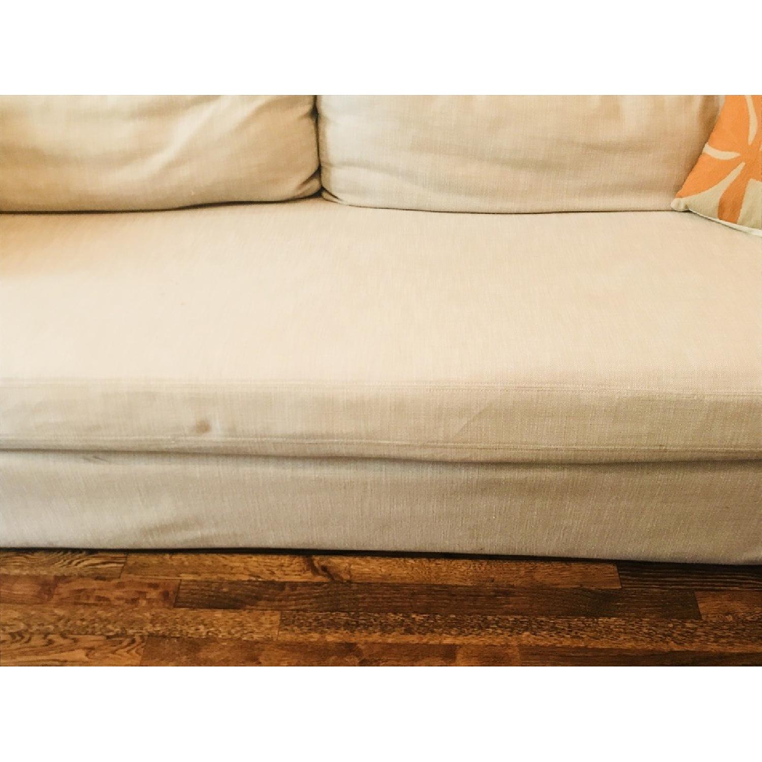 Restoration Hardware Belgian Slope Arm Sofa in Flax - image-2