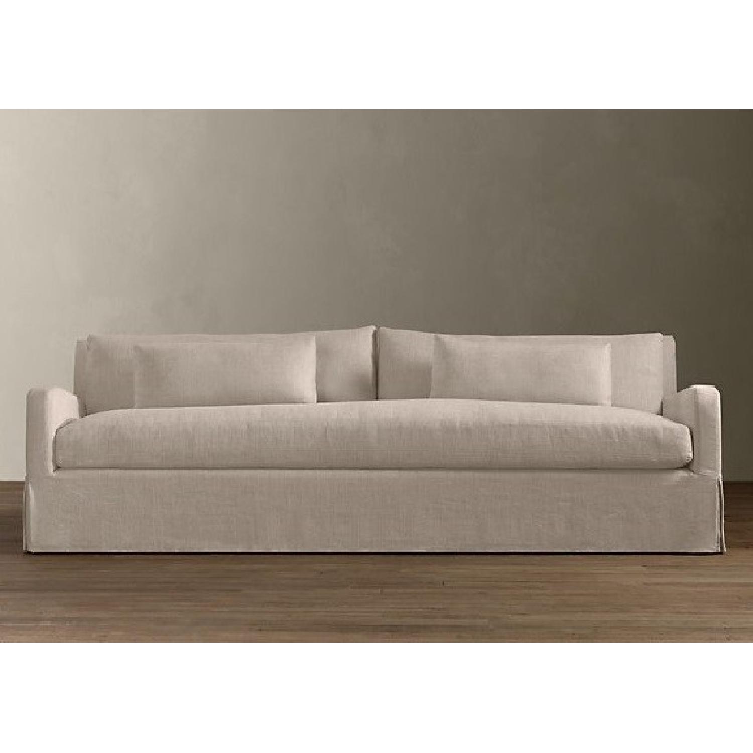 Restoration Hardware Belgian Slope Arm Sofa in Flax - image-0