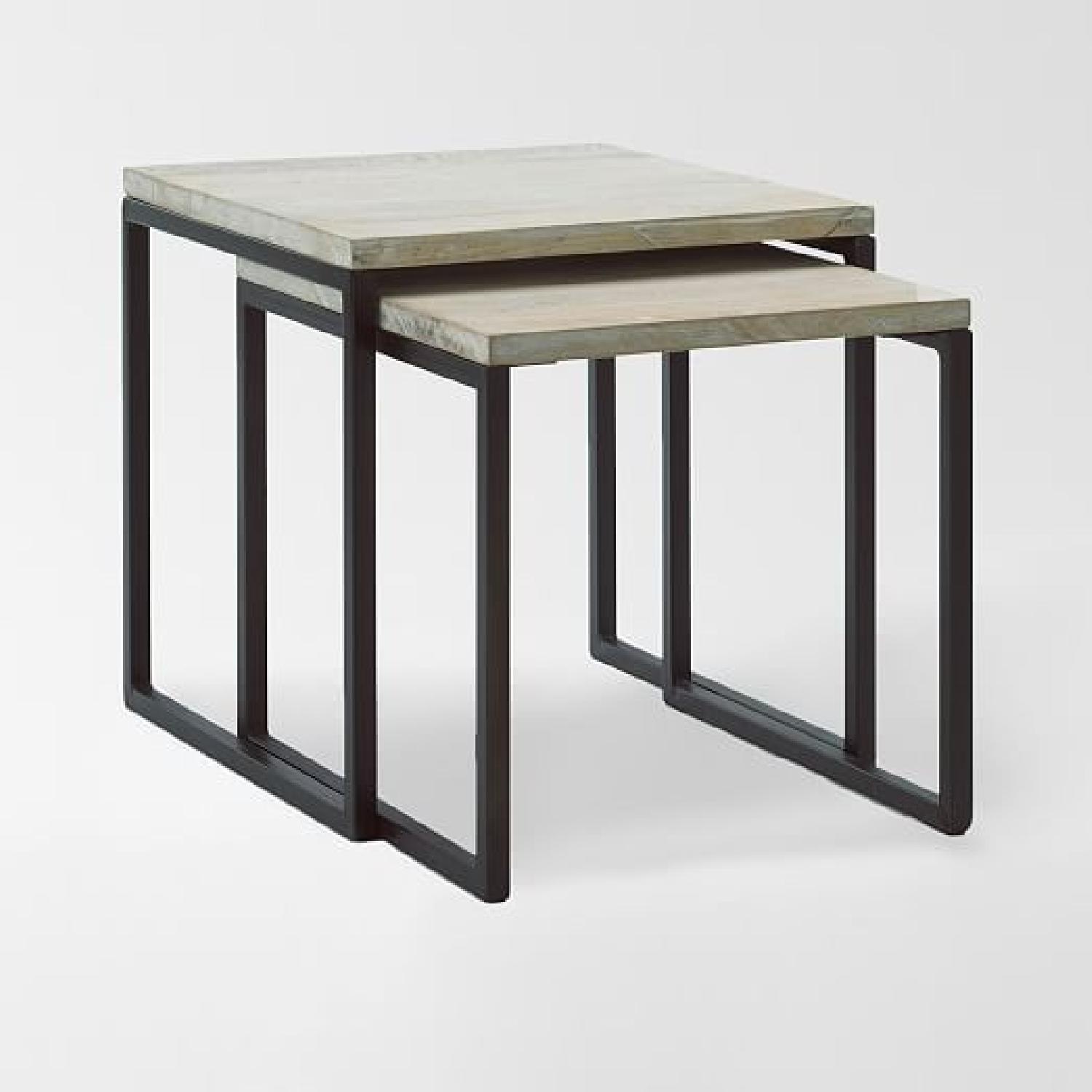 West Elm Box Frame Wood Nesting Tables - AptDeco