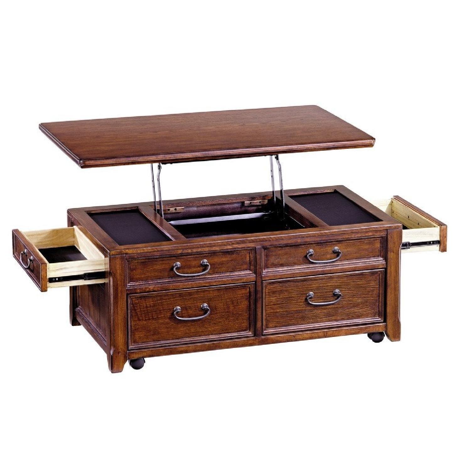 Ashley Woodboro Dark Brown Lift Top Cocktail Table - image-2