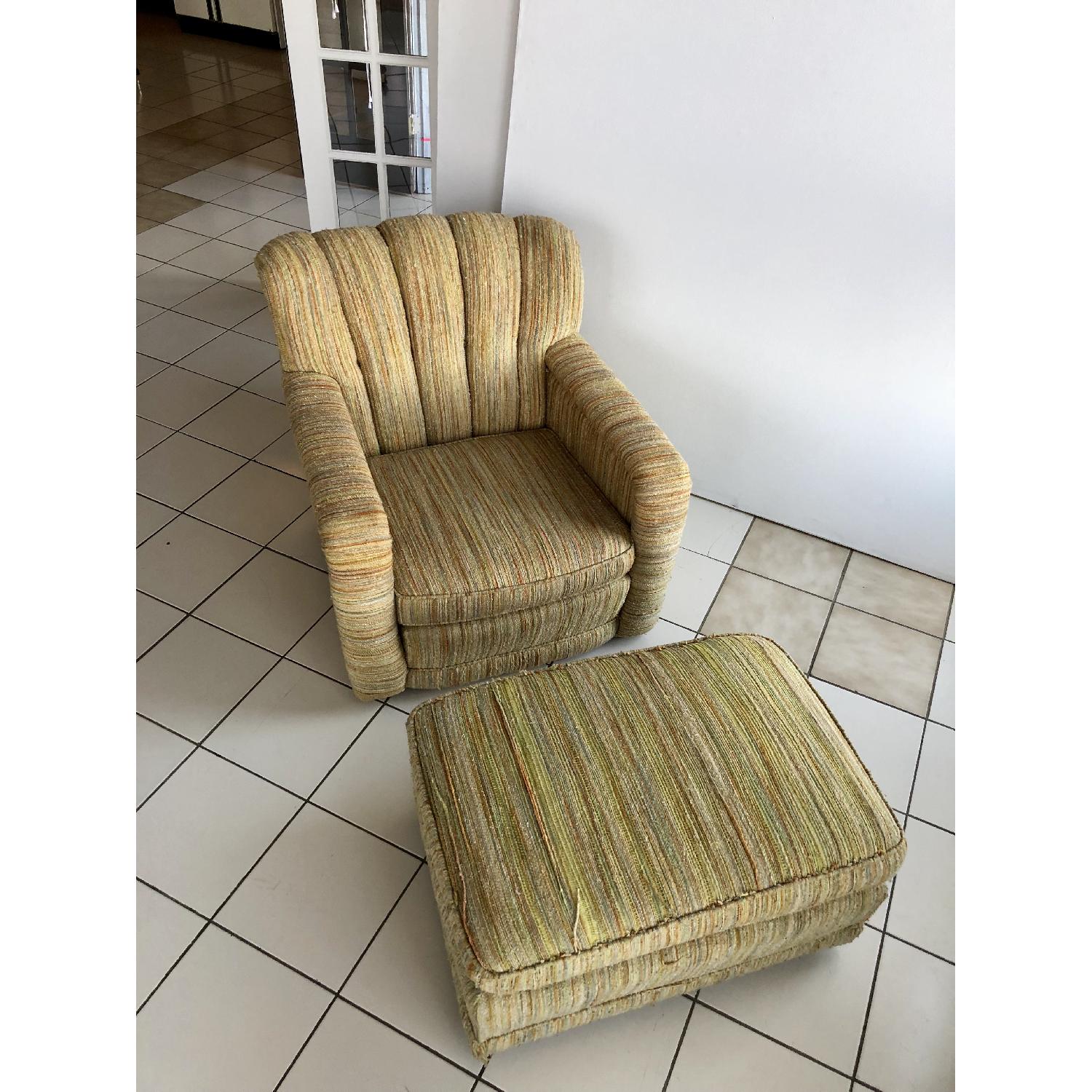 Vintage Mid Century Clamshell Armchair - image-1