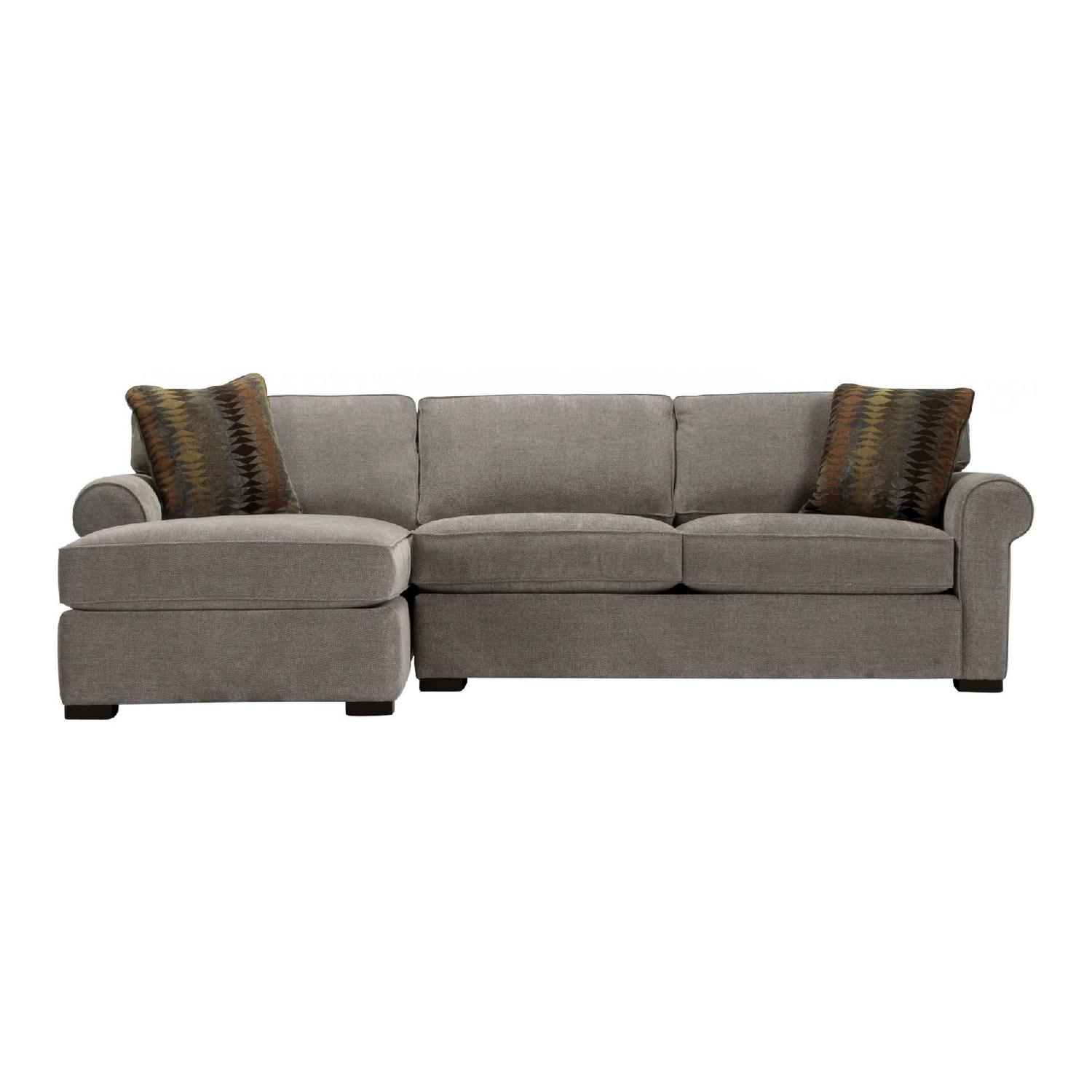 Raymour & Flanigan Kipling Grey Sectional Sofa w/ Chaise - image-0