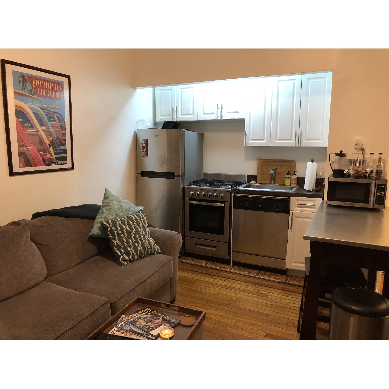 Raymour & Flanigan Kipling Grey Sectional Sofa w/ Chaise - image-2