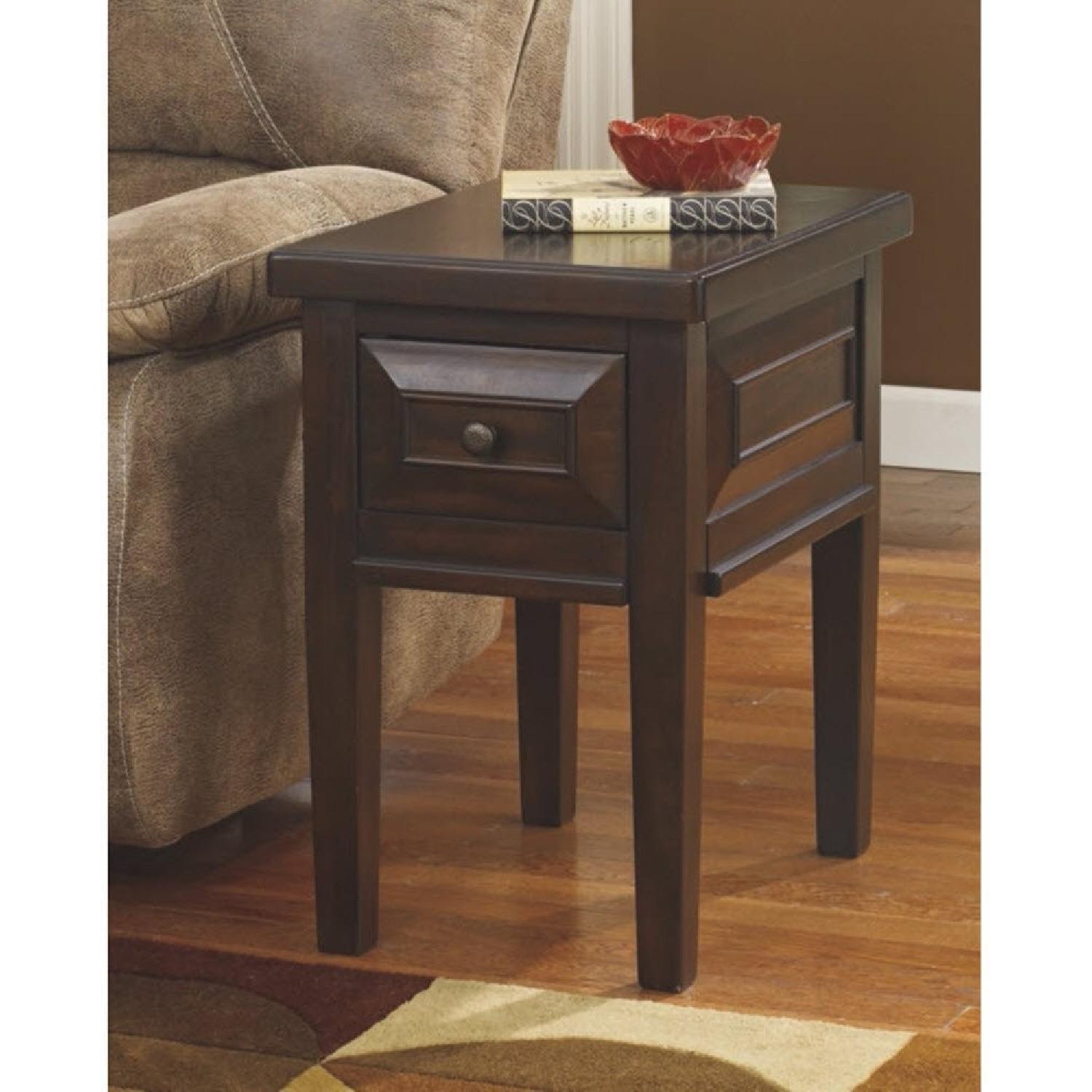 Ashley Furniture Hindell Park Rustic Brown Square End Table - image-1