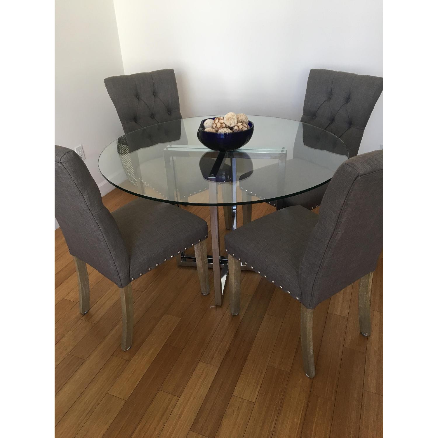 Grey Tufted Dining Chair - image-2