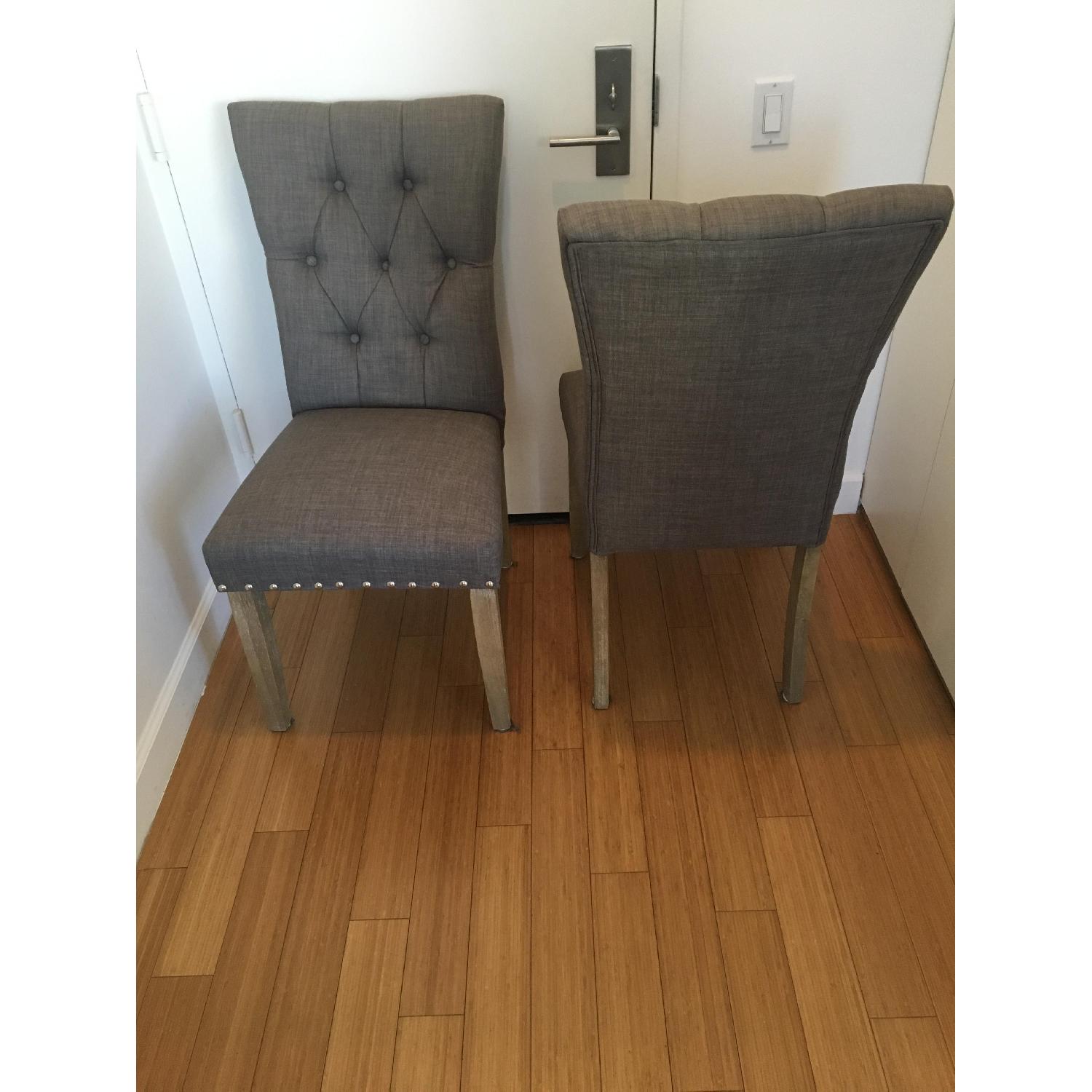 Grey Tufted Dining Chair - image-3