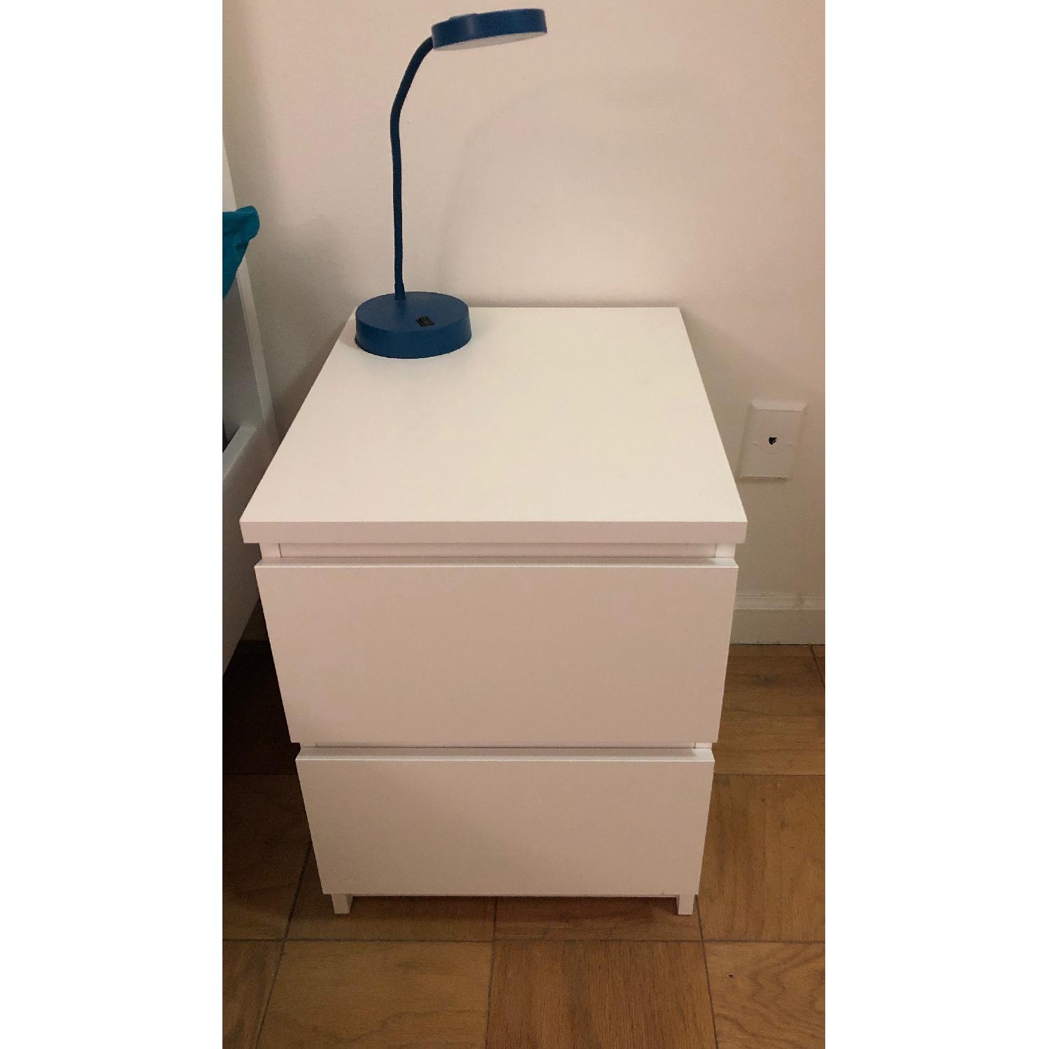 Ikea Malm White 2 Drawer Chest Aptdeco