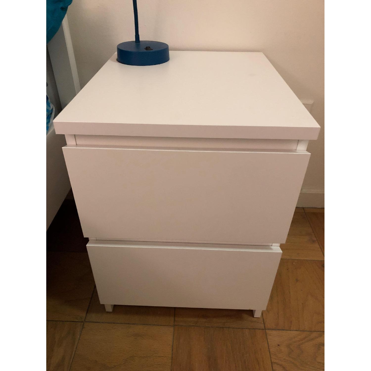Ikea Malm White 2 Drawer Chest - image-2