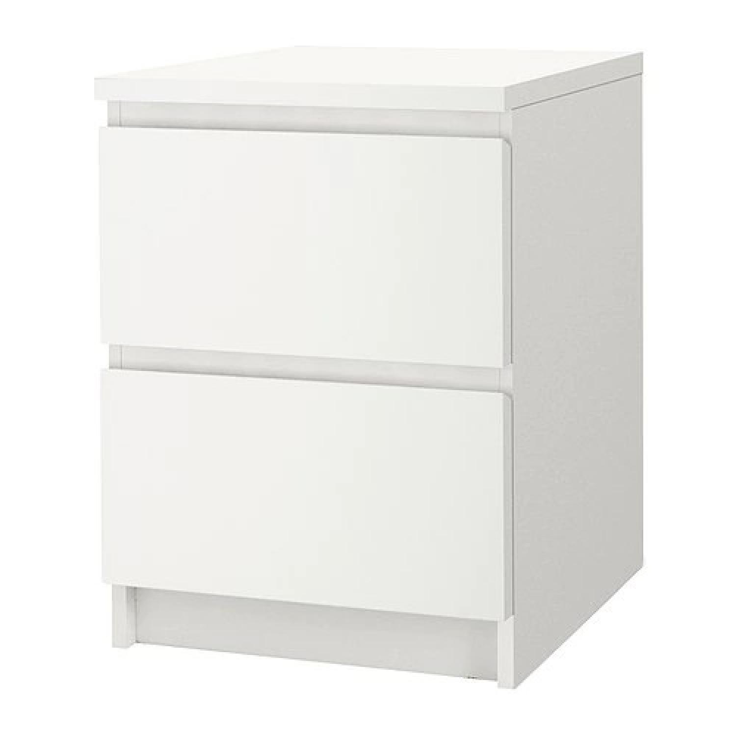Ikea Malm White 2 Drawer Chest - image-0