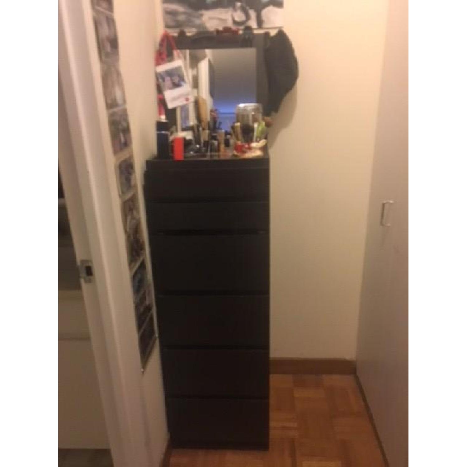 Ikea Malm 6-Drawer Chest w/ Mirror - image-1