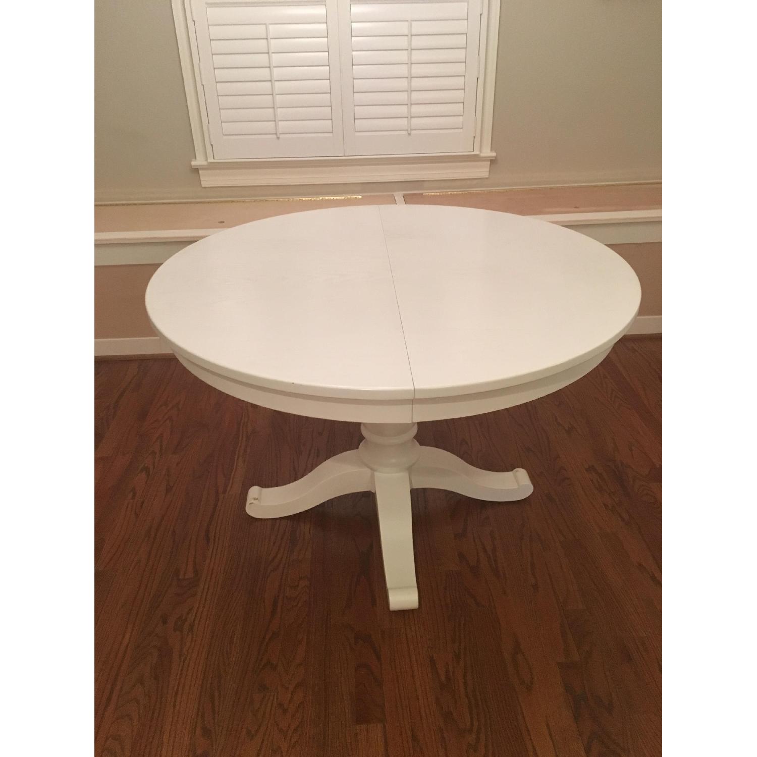 Crate & Barrel Avalon White Extension Dining Table - image-2