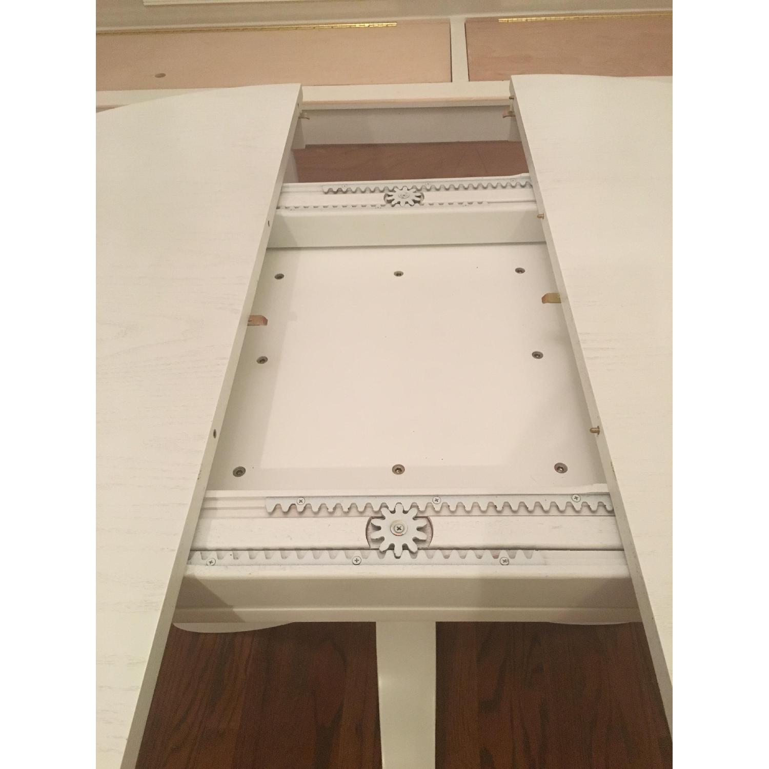 Crate & Barrel Avalon White Extension Dining Table - image-4