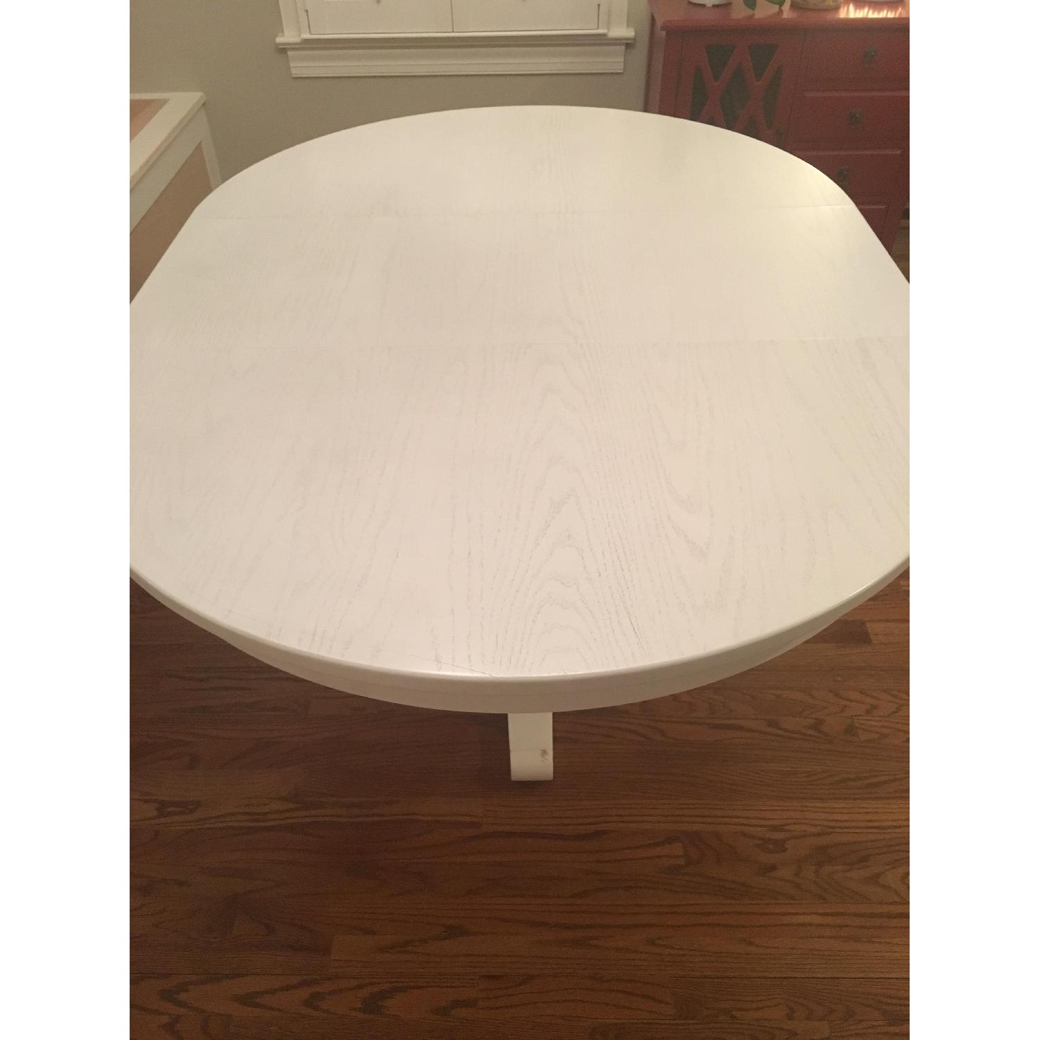 Crate & Barrel Avalon White Extension Dining Table - image-5