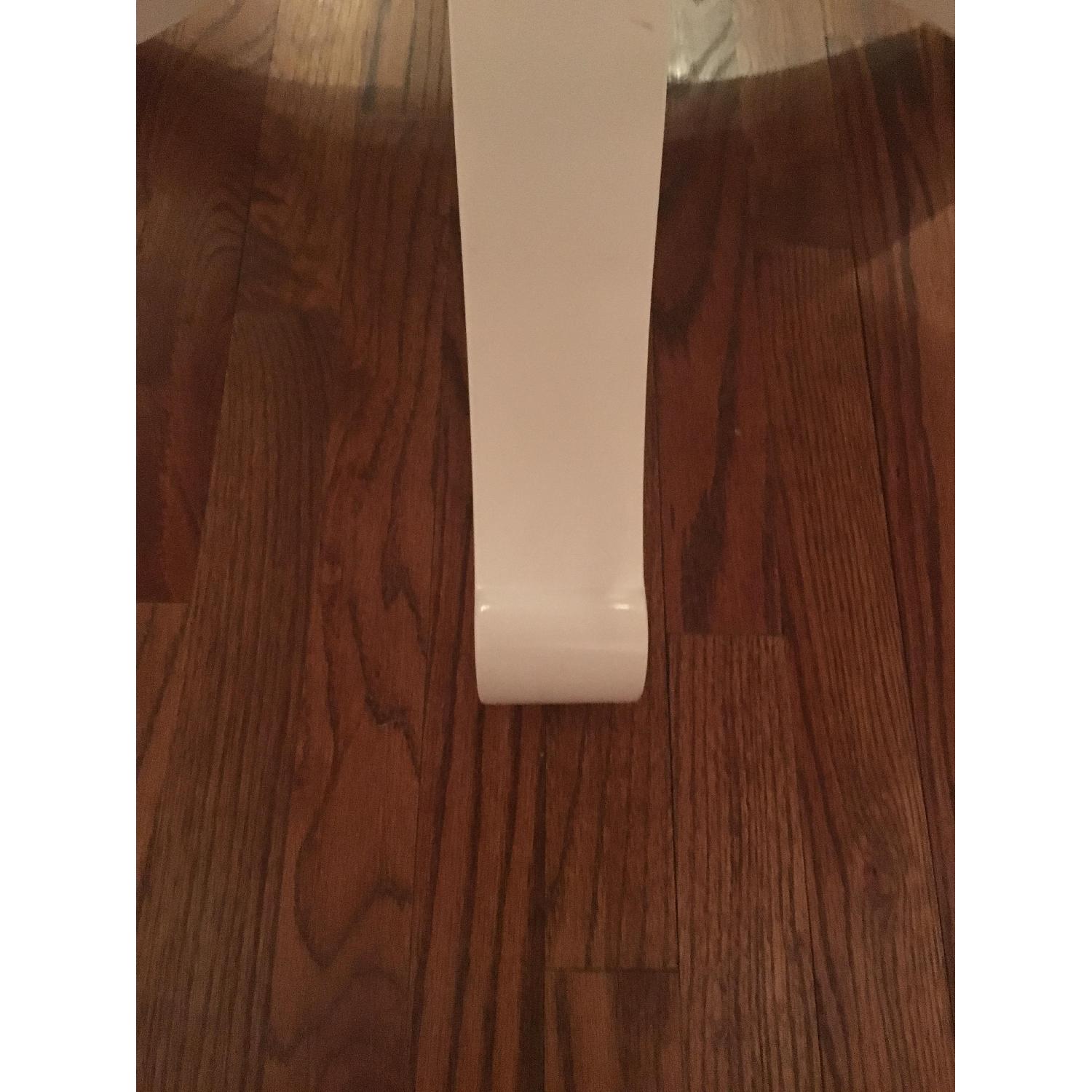 Crate & Barrel Avalon White Extension Dining Table - image-9