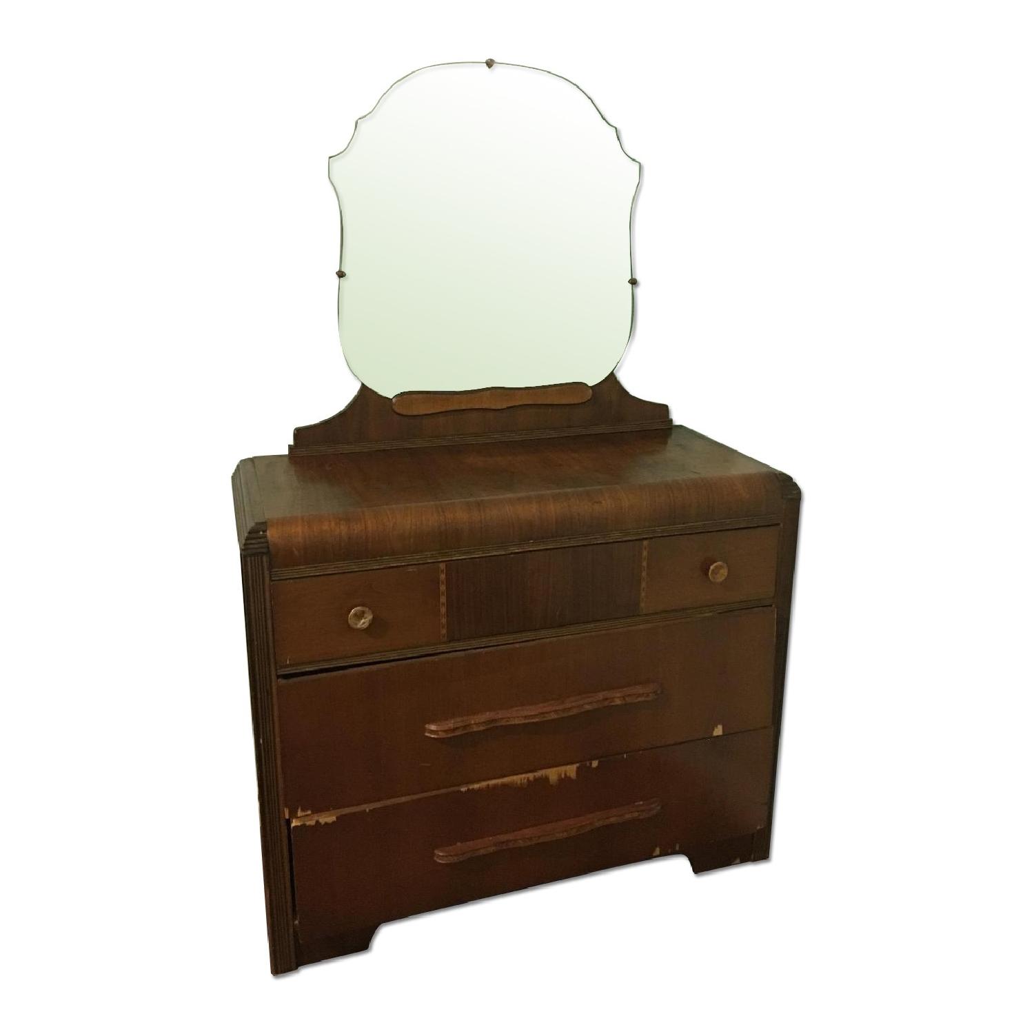 Art Deco Waterfall 3 Drawer Dresser - image-0