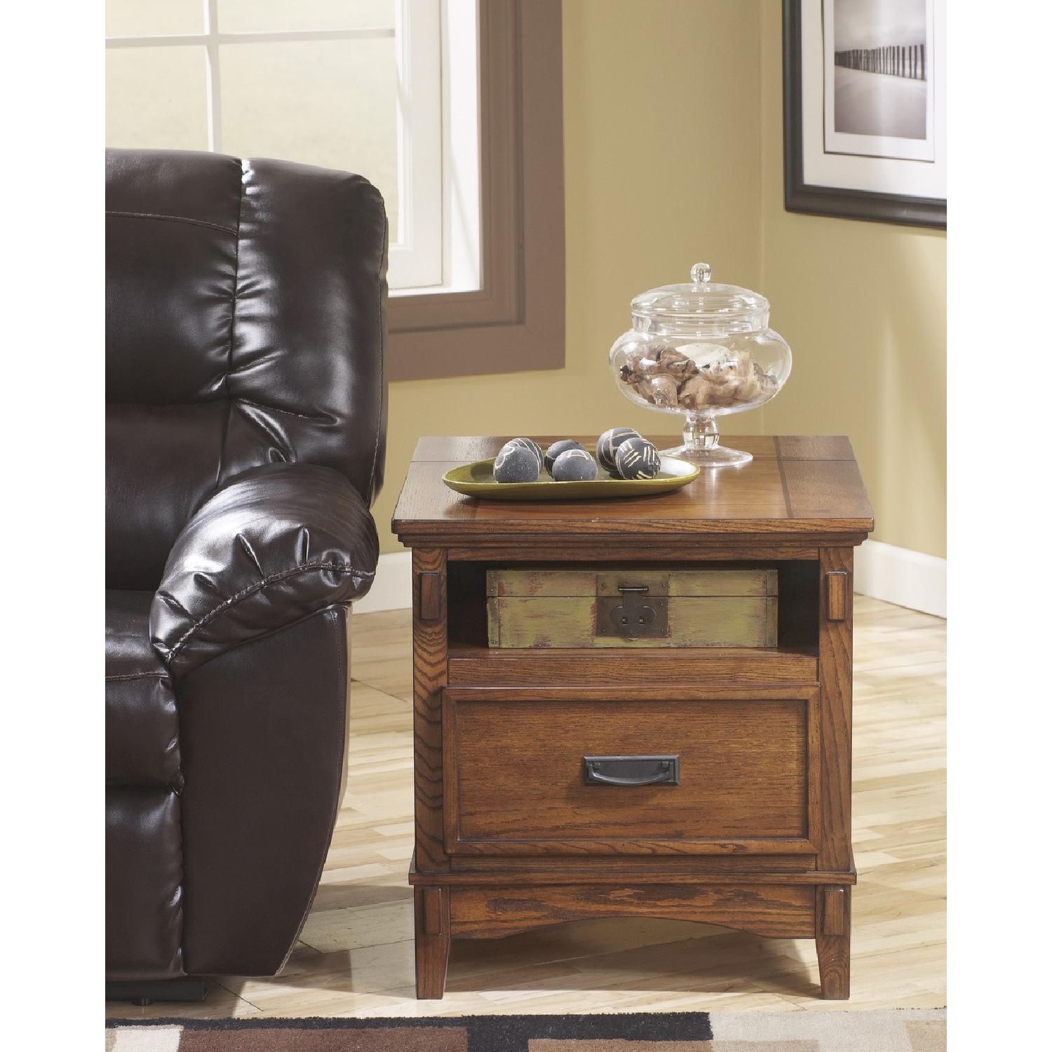Ashley Furniture Cross Island Brown Rectangular End Table - image-3