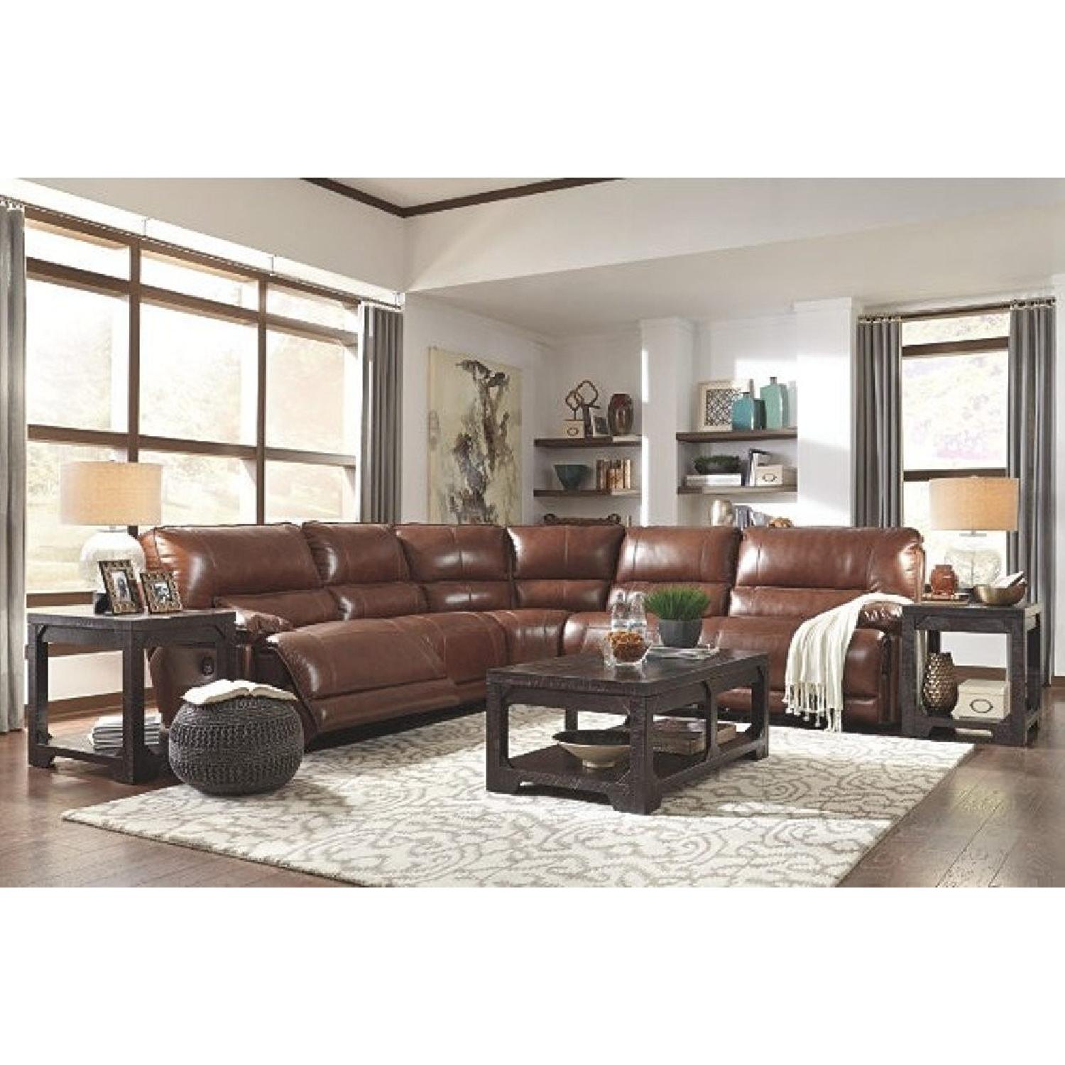 Ashley Furniture Rogness Rustic Brown Lift Top Coffee Table - image-2