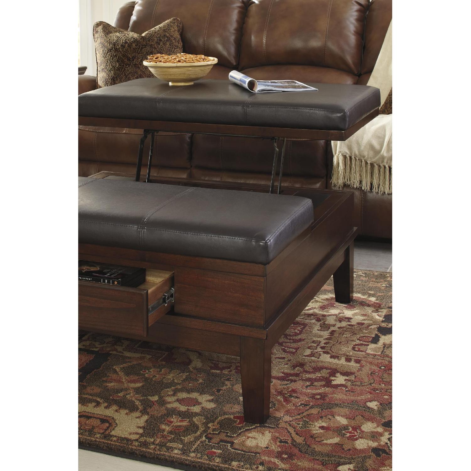 Ashley Furniture Gately Medium Brown Ottoman Cocktail Table - image-3