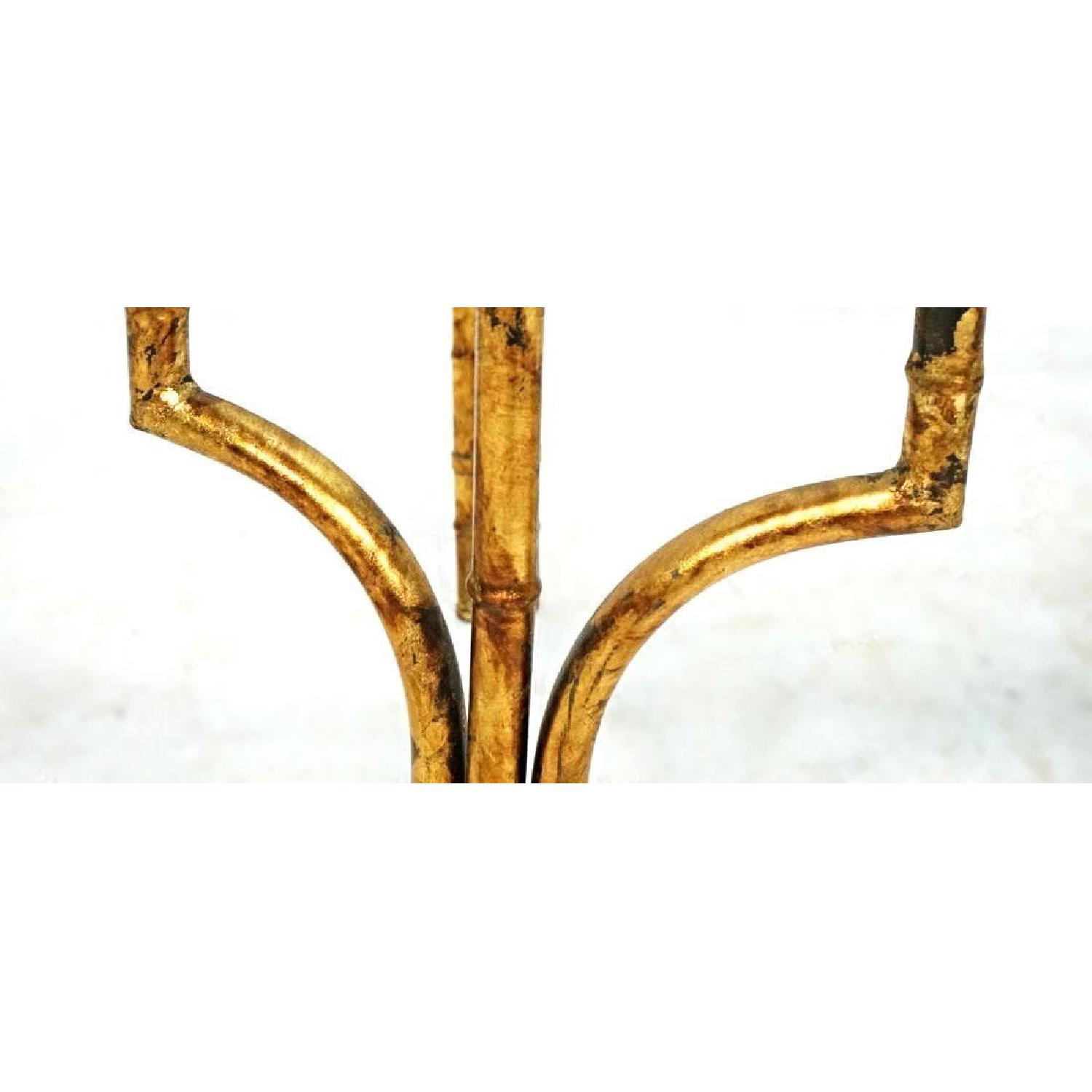 Faux Bamboo Mid Century Modern Oval Glass Top Coffee Table - image-1