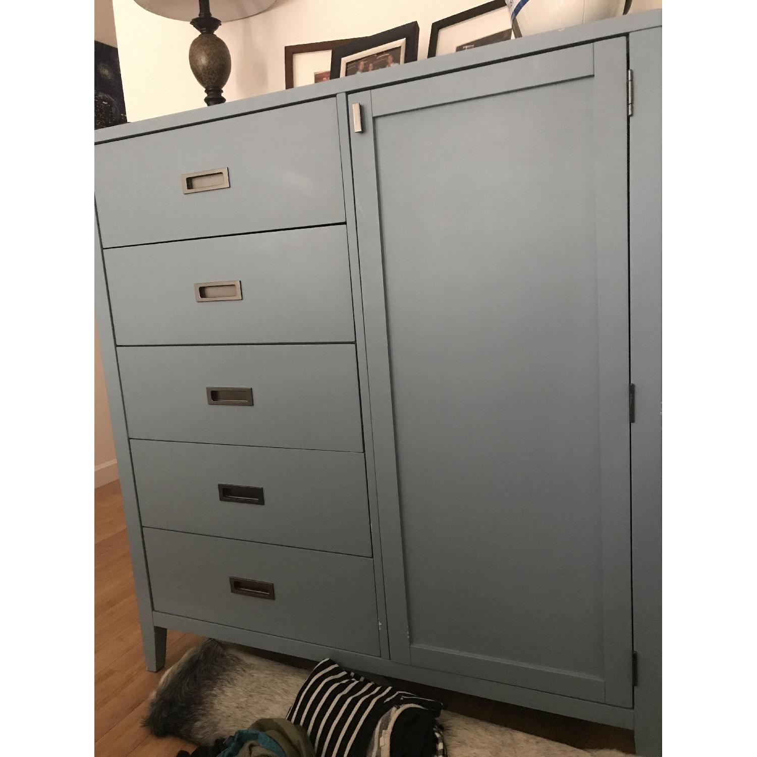 Crate & Barrel Arch Blue Wardrobe - image-2