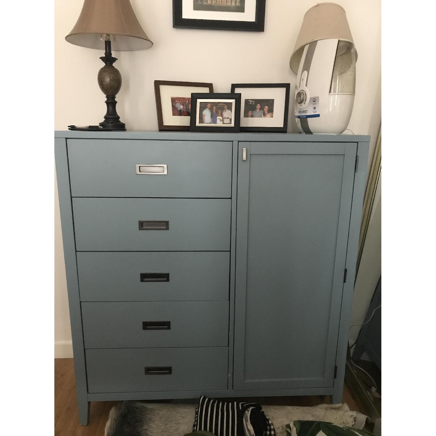 Crate & Barrel Arch Blue Wardrobe - image-3