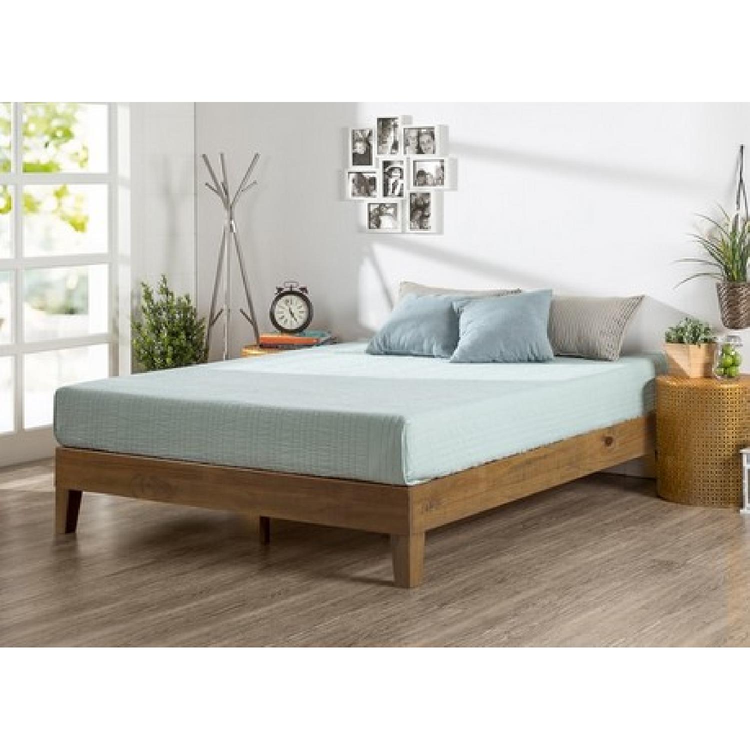 Priage Solid Wood Rustic Pine Platform Bed - image-3