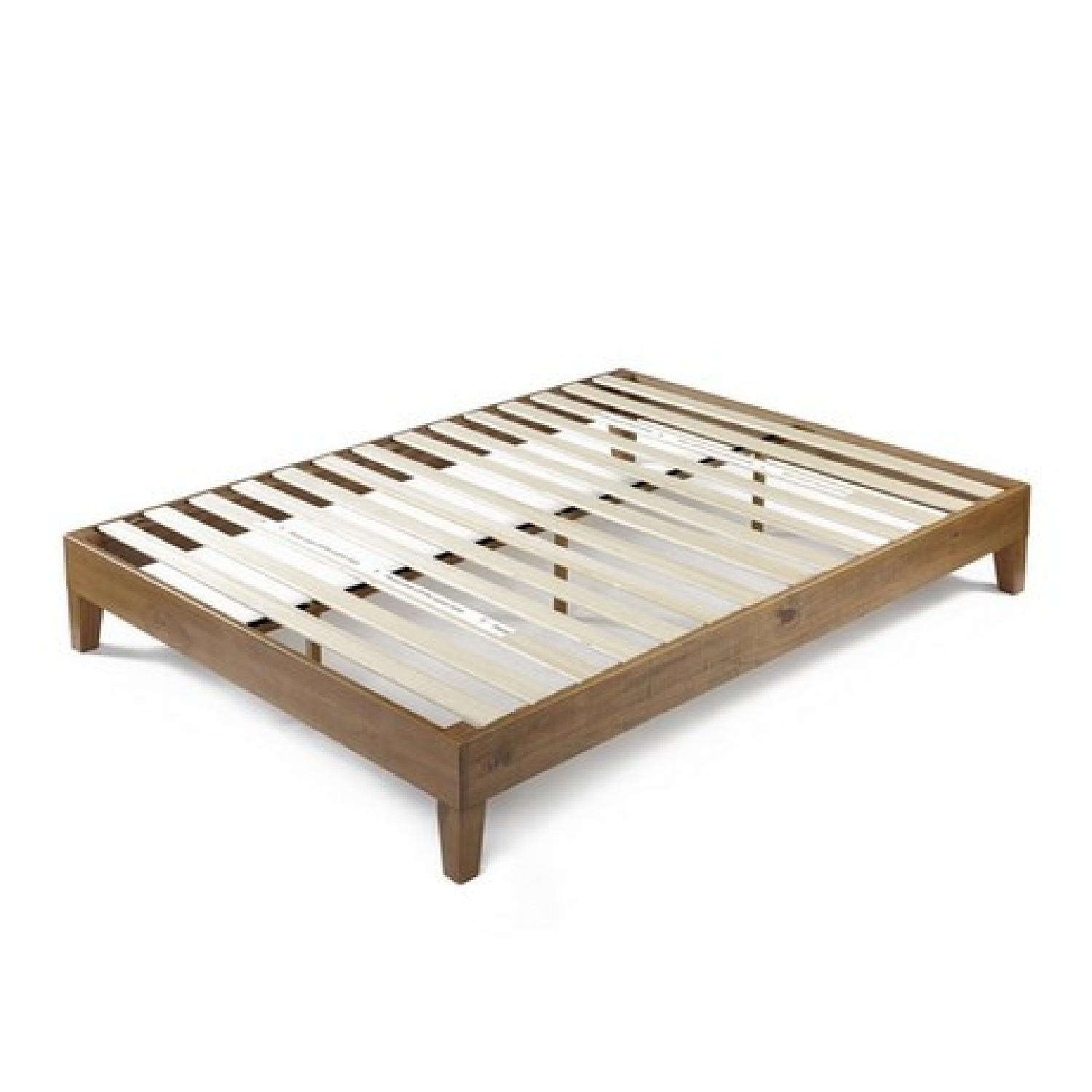 Priage Solid Wood Rustic Pine Platform Bed - image-0