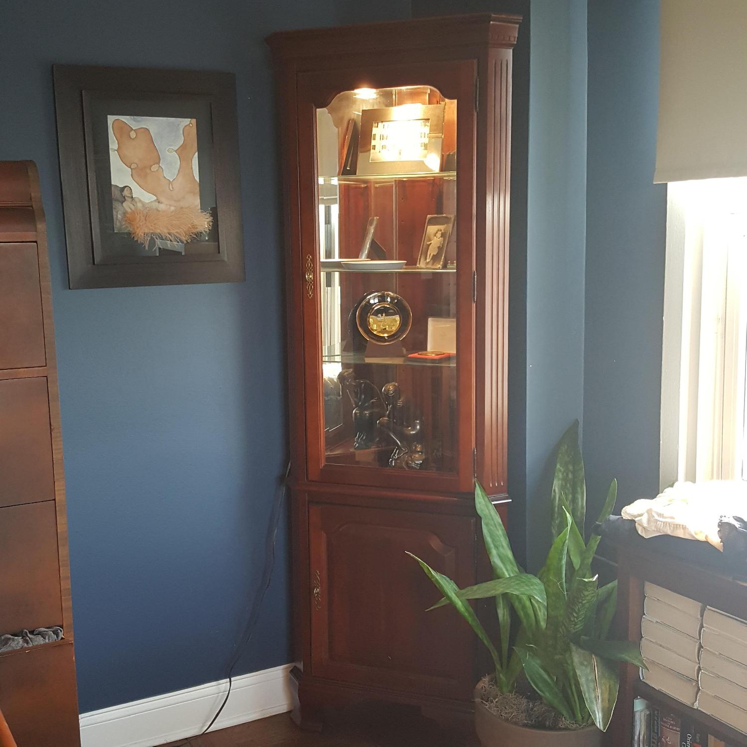 Jasper Cabinet Solid Wood Corner Curio Cabinet - image-1