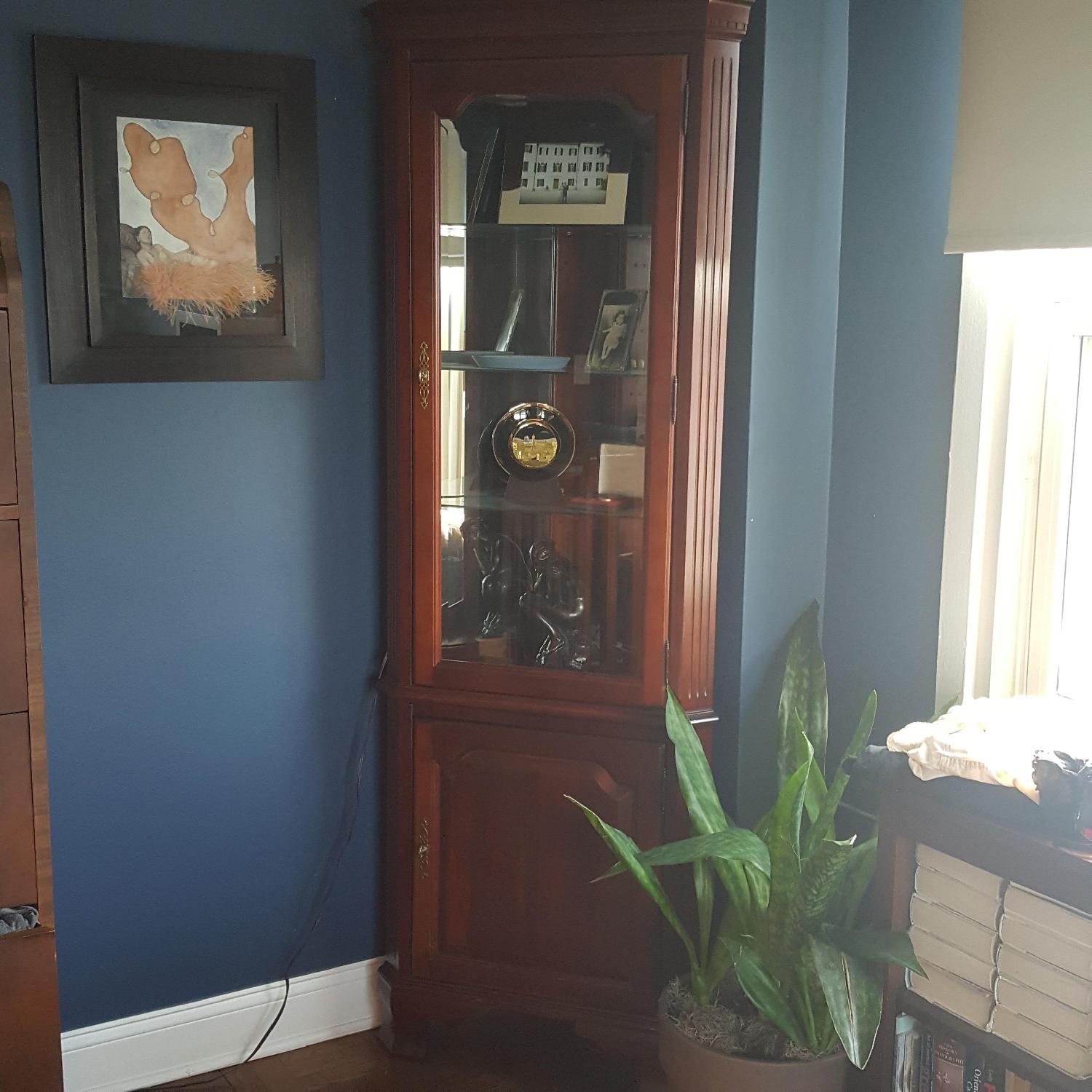 Jasper Cabinet Solid Wood Corner Curio Cabinet - image-2