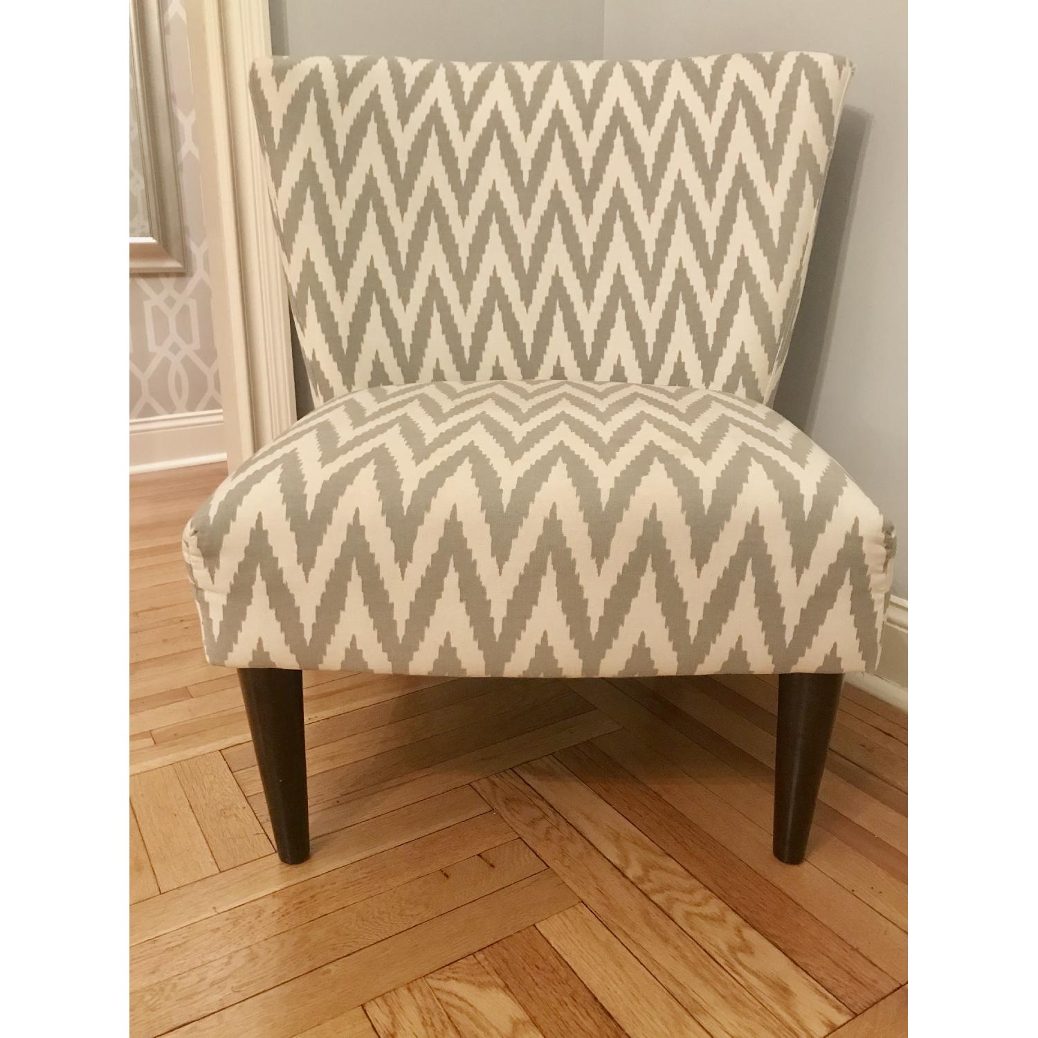 West Elm Chevron Wingback Chair - image-1