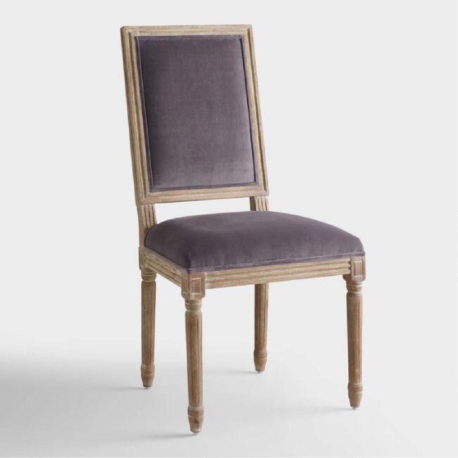 World Market Antique Purple Velvet Dining Chair AptDeco