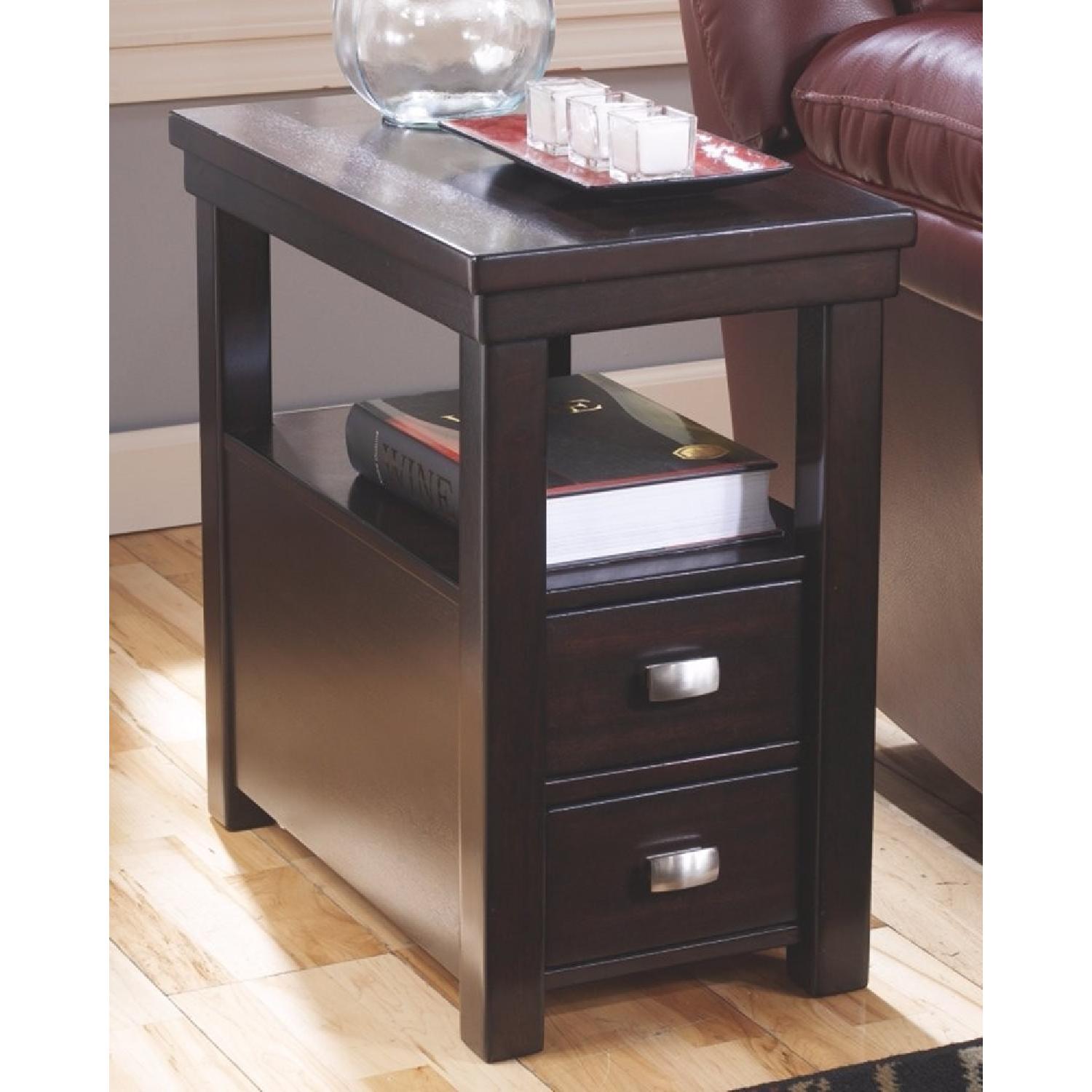 Ashley Furniture Hatsuko Dark Brown Chair Side End Table - image-1