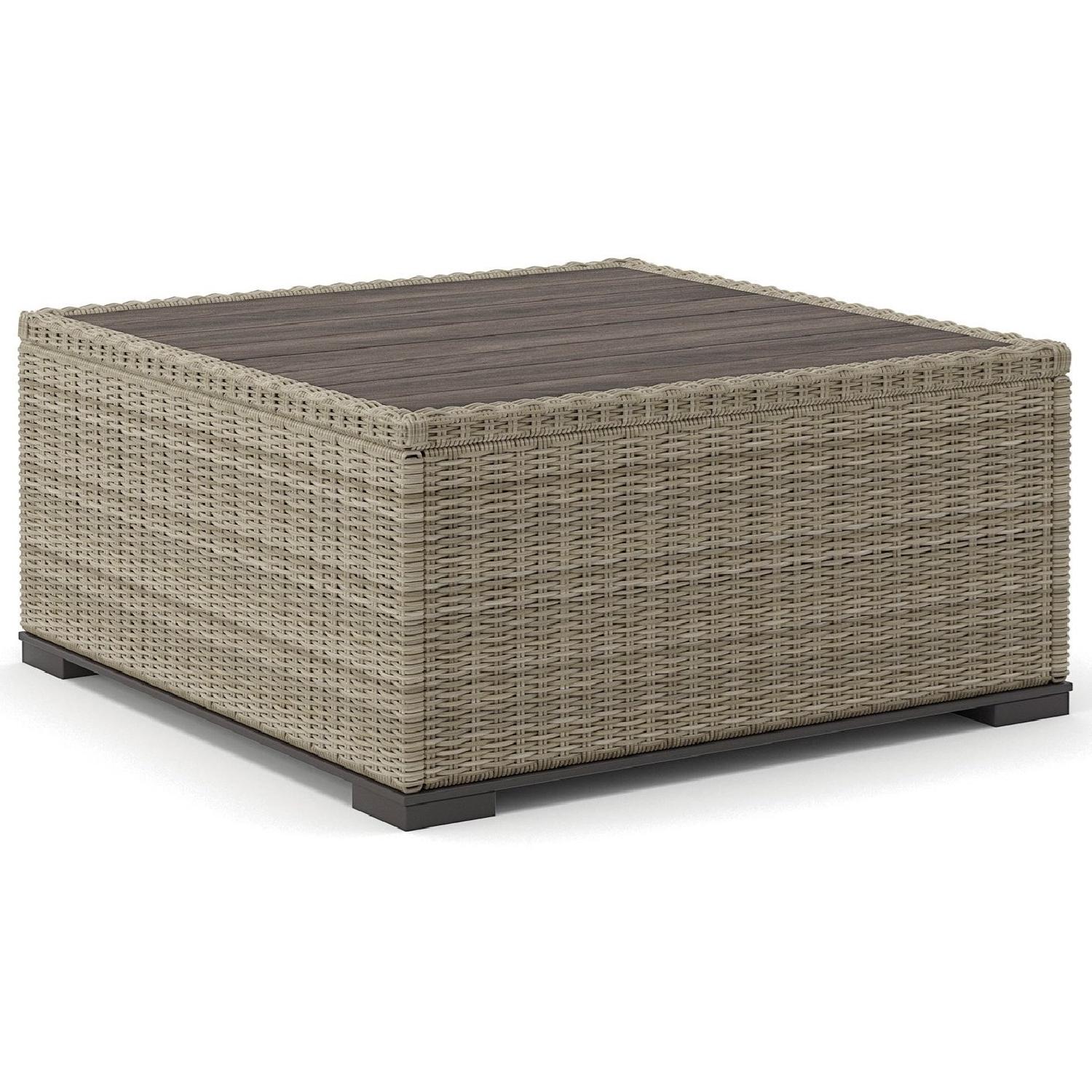 Ashley Furniture Silent Brook Beige Square Cocktail Table - image-0