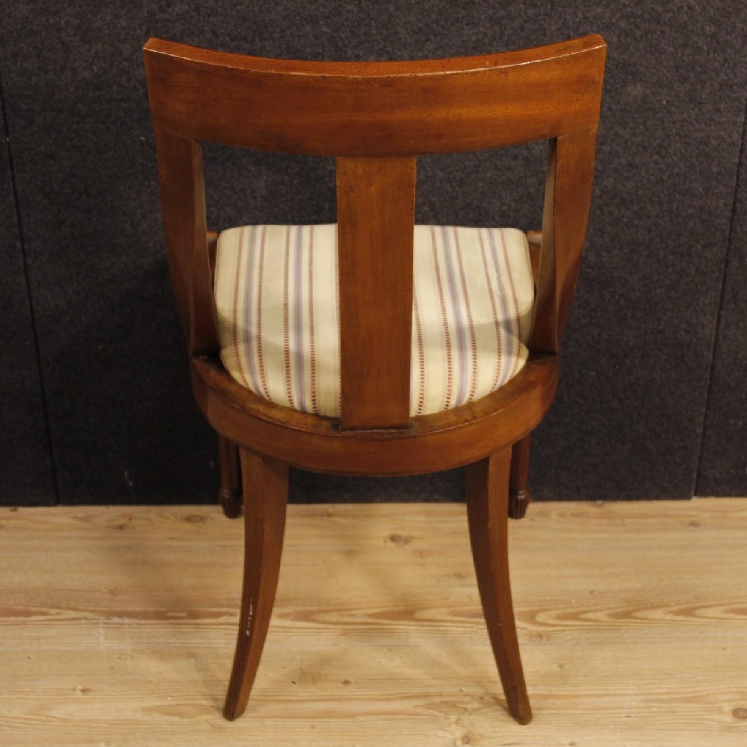 Italian Charles X Style Inlaid Chairs in Wood - image-6