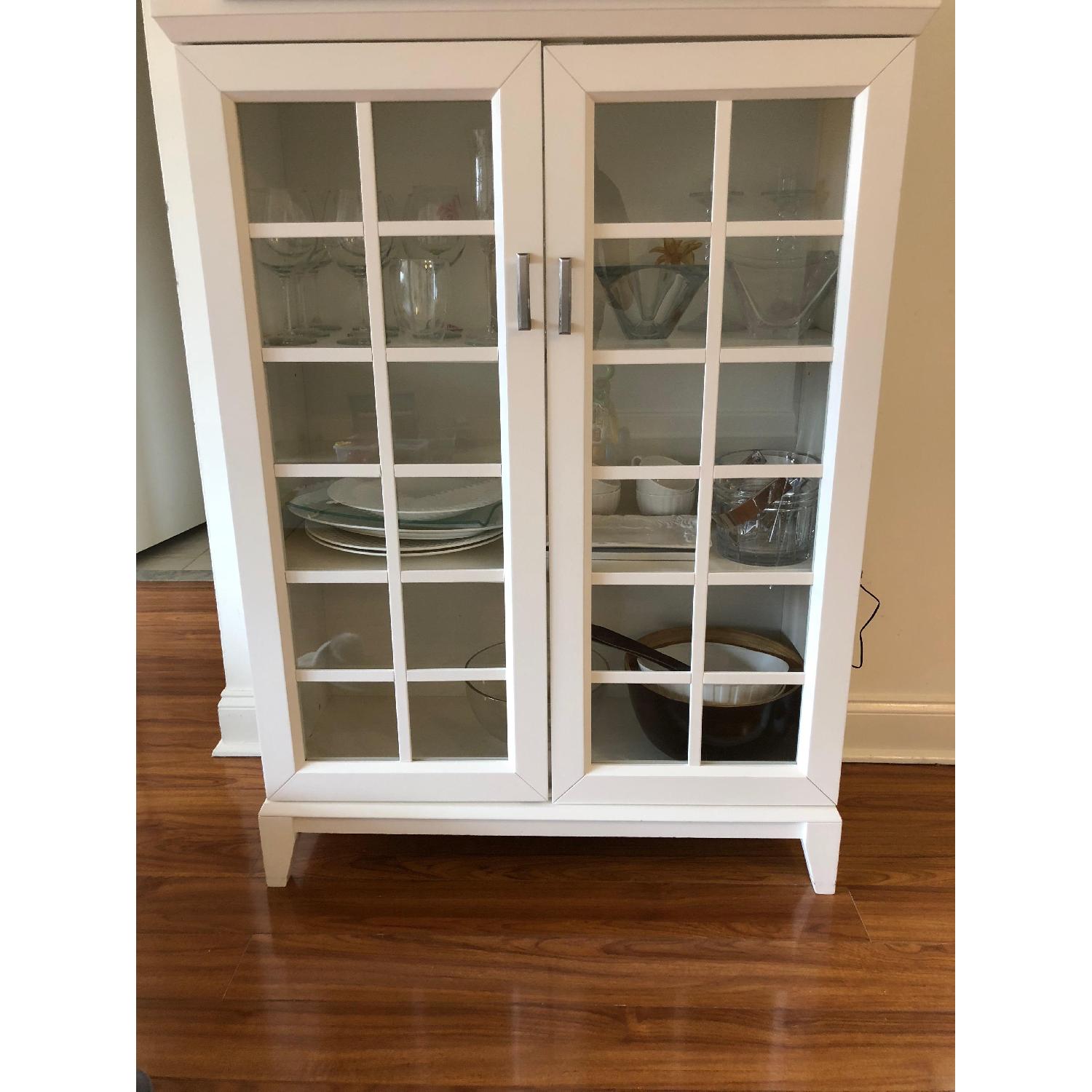 Crate & Barrel Paterson White China Cabinet - image-1