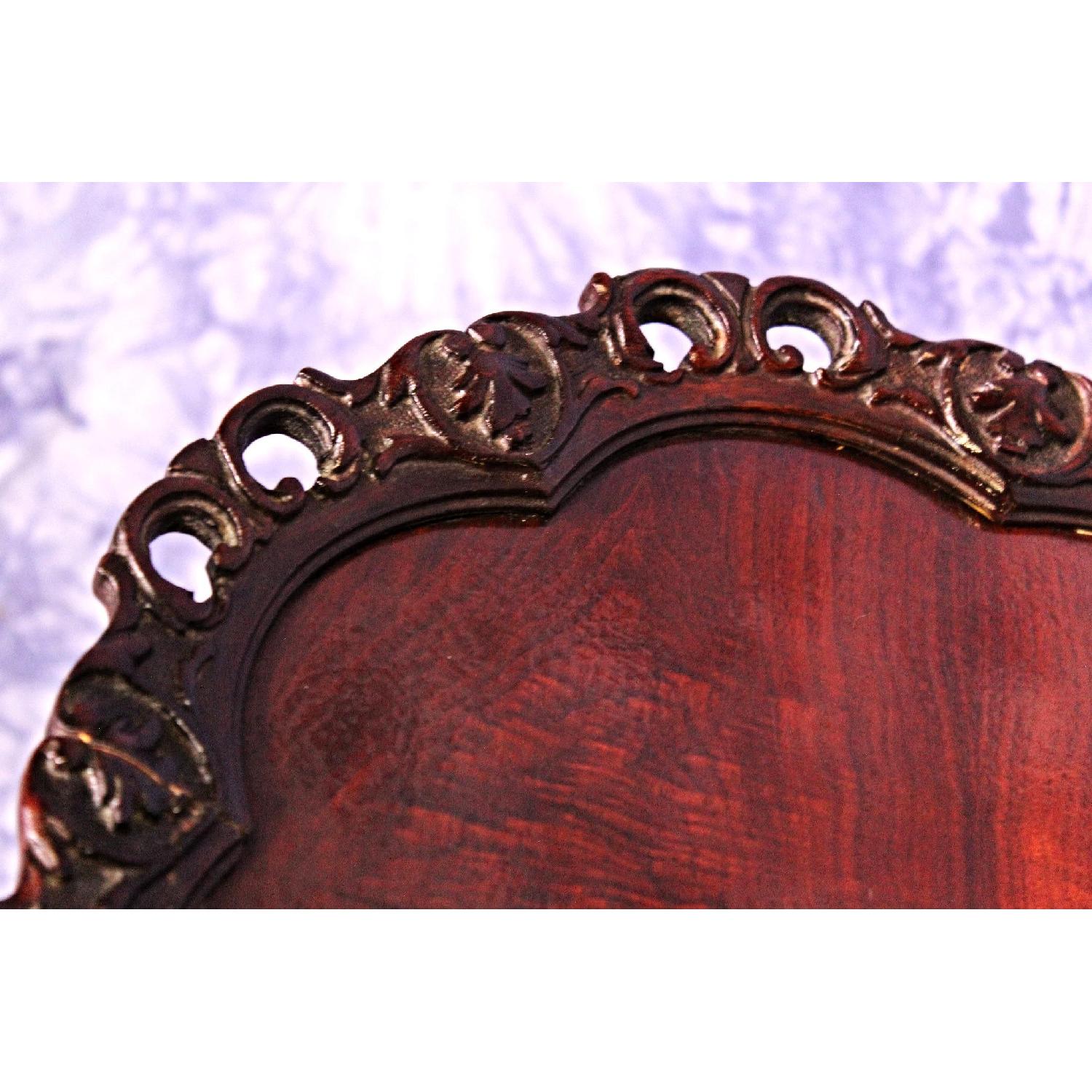 Carved Antique Mahogany Georgian Style Pedestal Side Table - image-6
