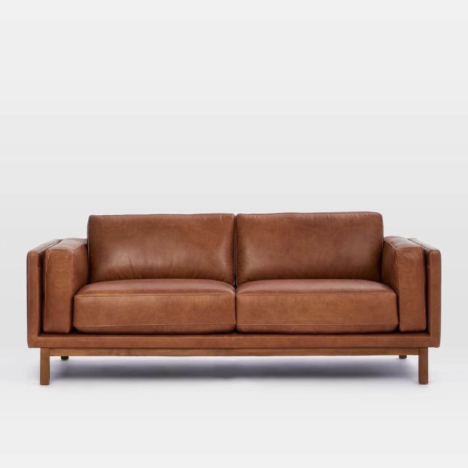 West Elm Dekalb Sofa in Molasses Leather AptDeco