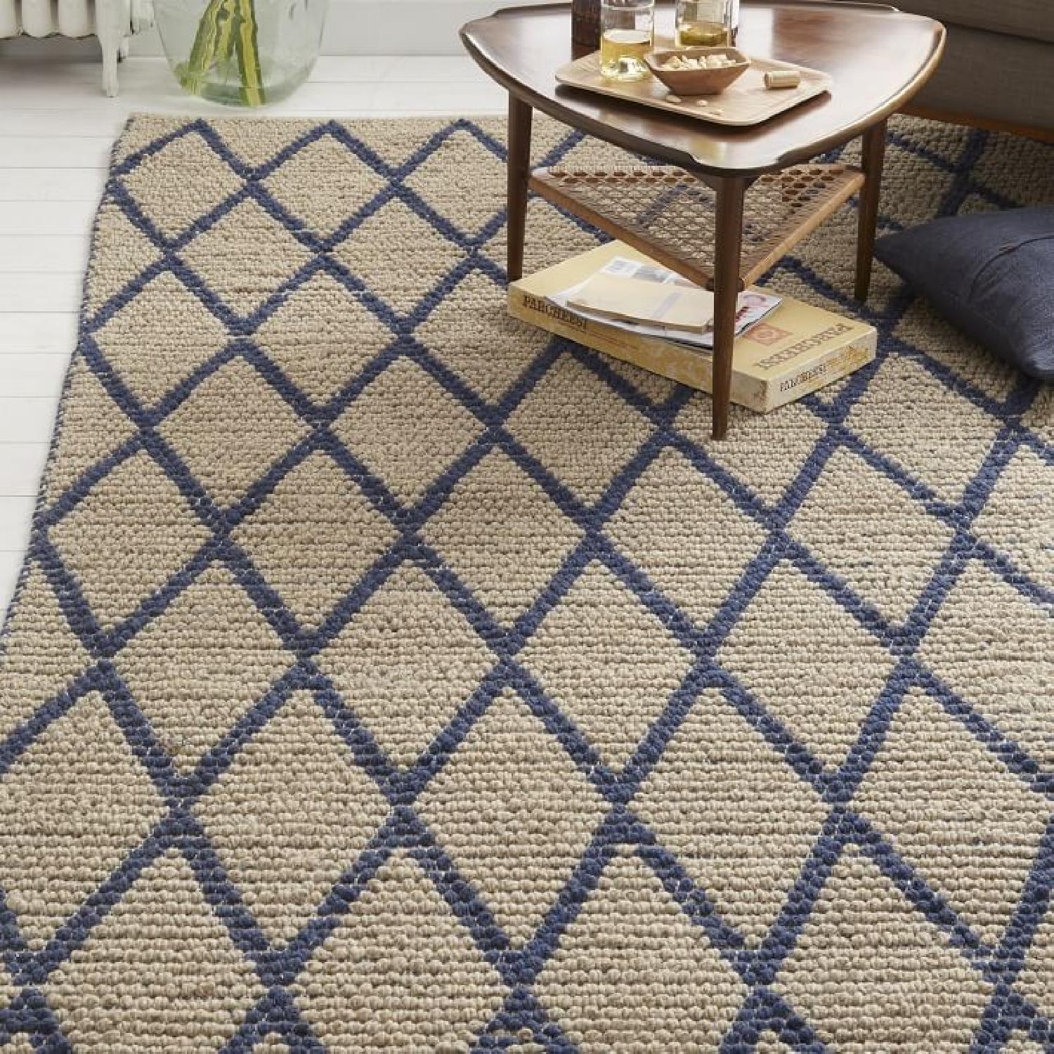 West Elm Knotted Diamonds Wool Area Rug - image-1