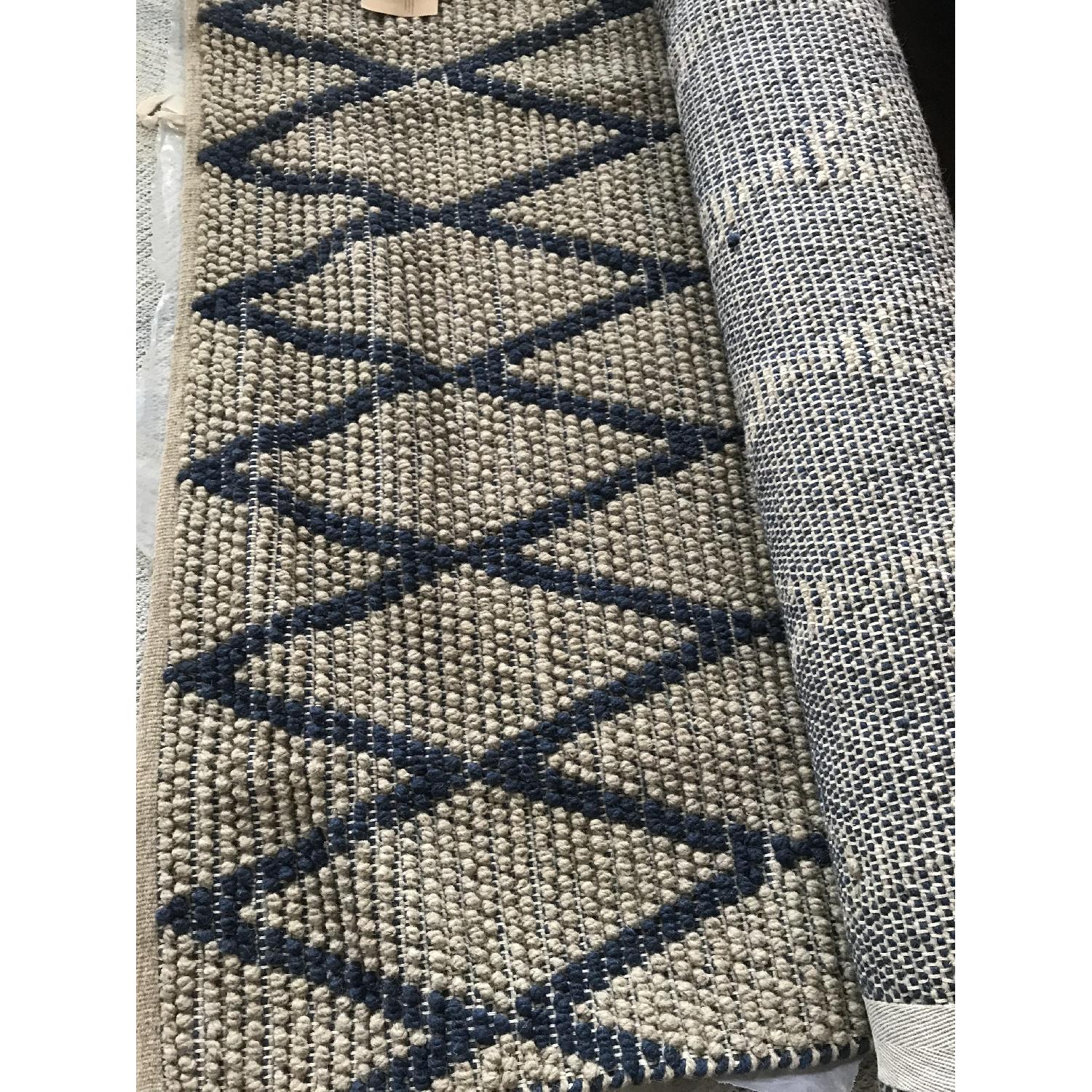 West Elm Knotted Diamonds Wool Area Rug - image-2