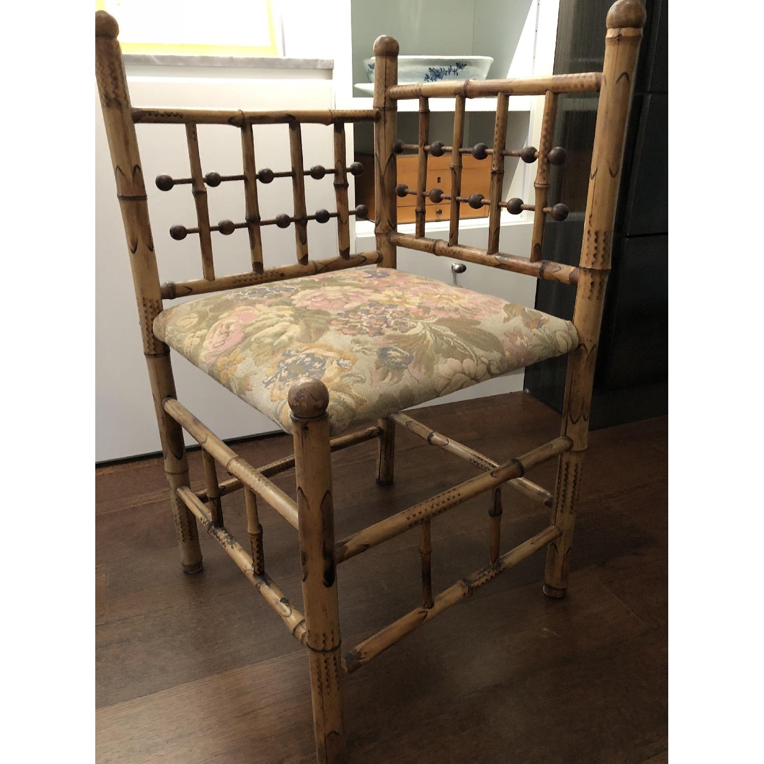 Vintage Victorian Bamboo Corner Chair - image-1