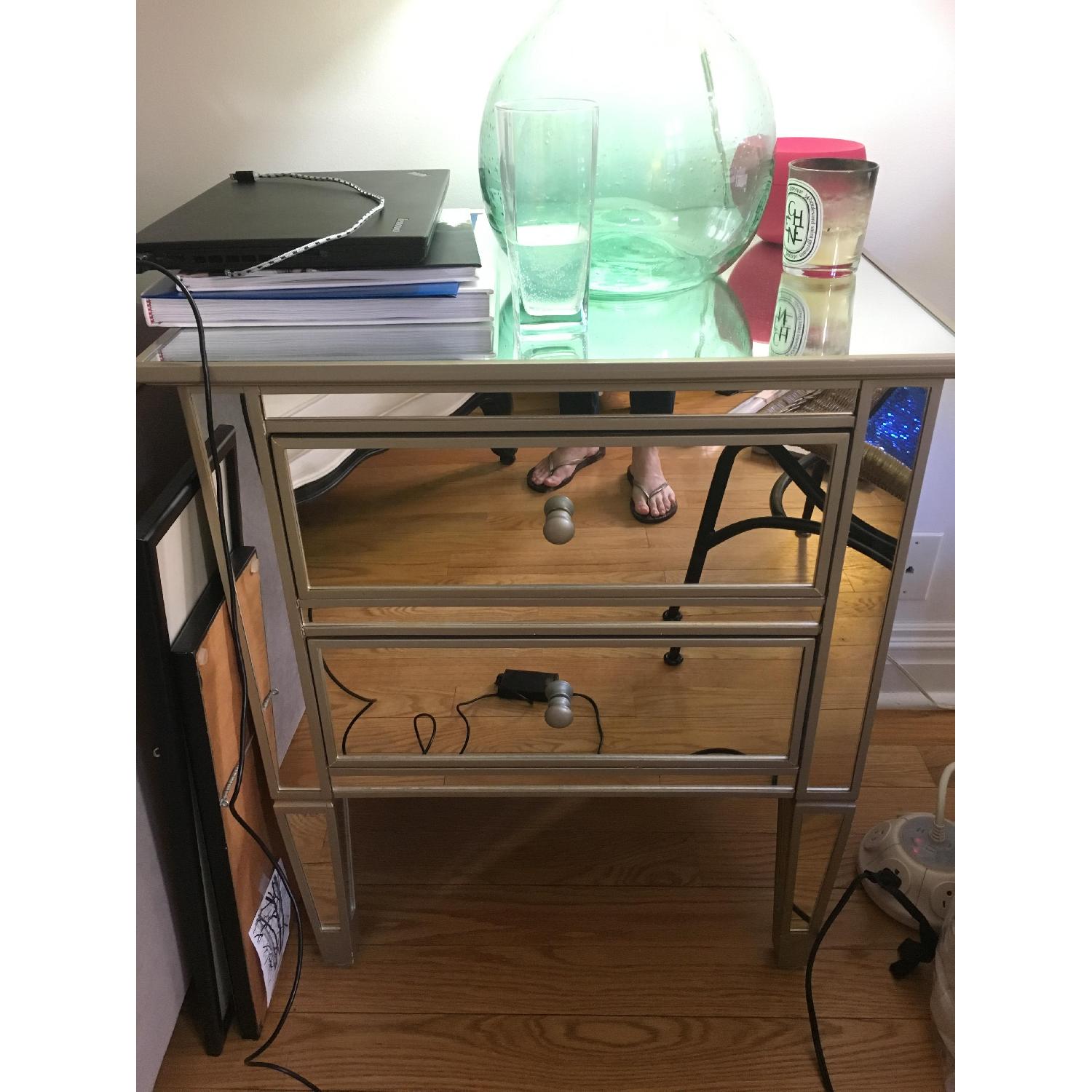 Pottery Barn Park Mirrored Nightstand AptDeco
