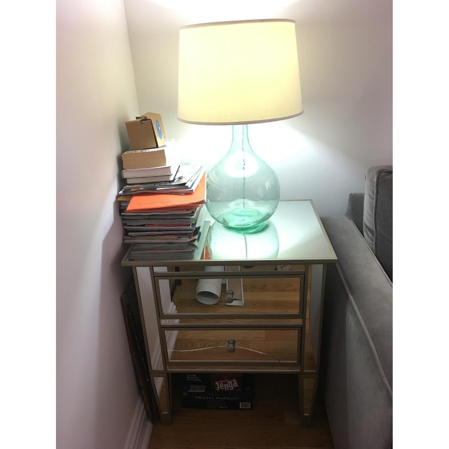 Pottery Barn Park Mirrored Nightstand AptDeco